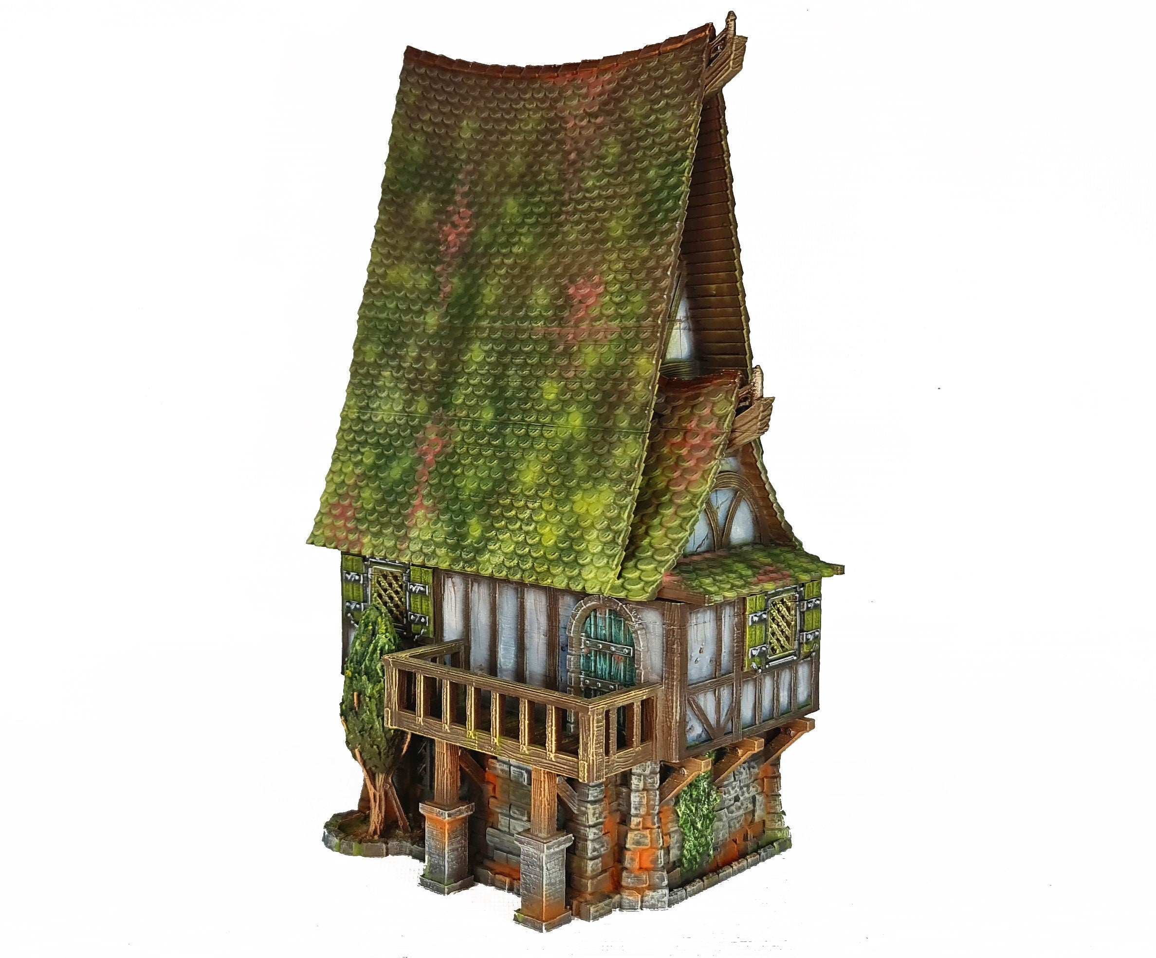 Medieval Town scenery building - The Toblerone - PLA for Oldworld, Dungeon & Dragons, Frostgrave, Fantasy battle, skirmish wargame