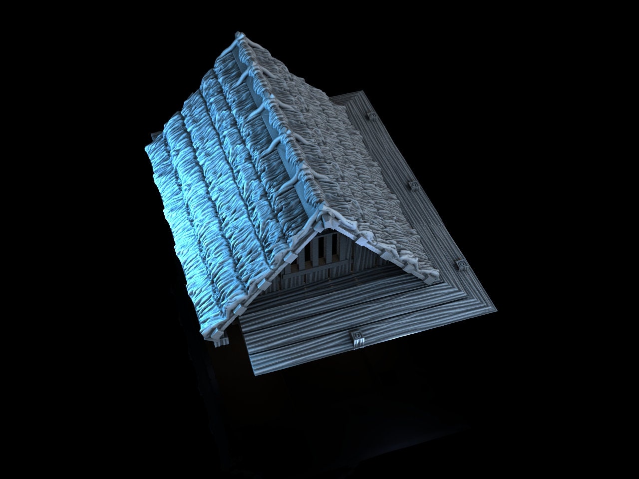 Medieval Town scenery building - House In Ruins - PLA for Oldworld, Dungeon & Dragons, Frostgrave, Fantasy battle, skirmish wargame