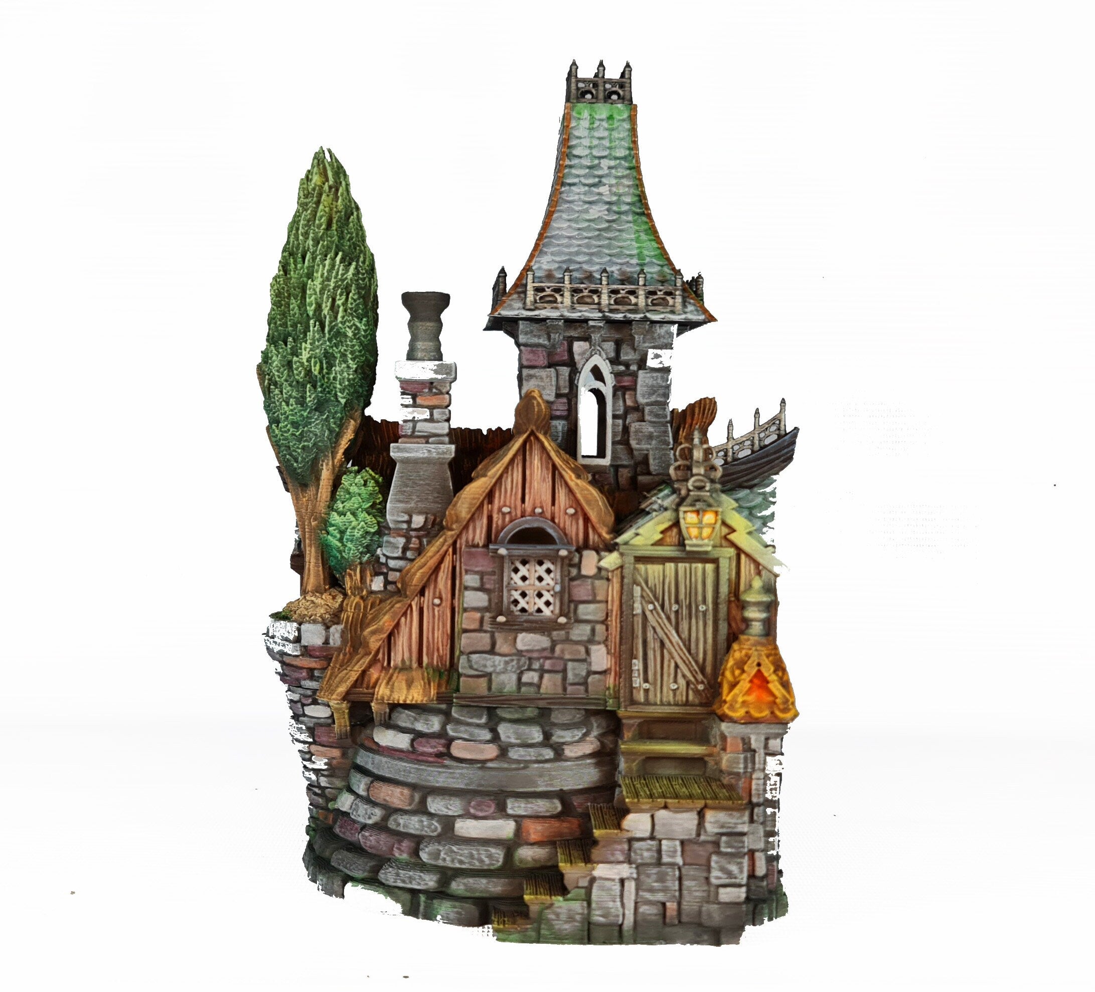 Medieval Town scenery building - Rector's Manor - PLA for Oldworld, Dungeon & Dragons, Frostgrave, Fantasy battle, skirmish wargame