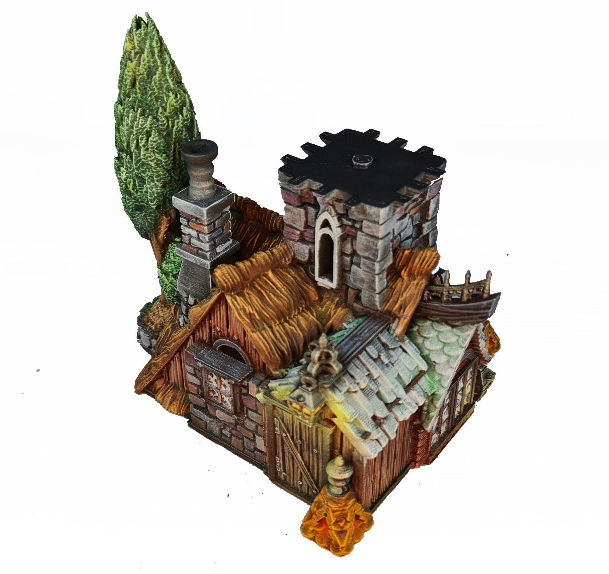 Medieval Town scenery building - Rector's Manor - PLA for Oldworld, Dungeon & Dragons, Frostgrave, Fantasy battle, skirmish wargame