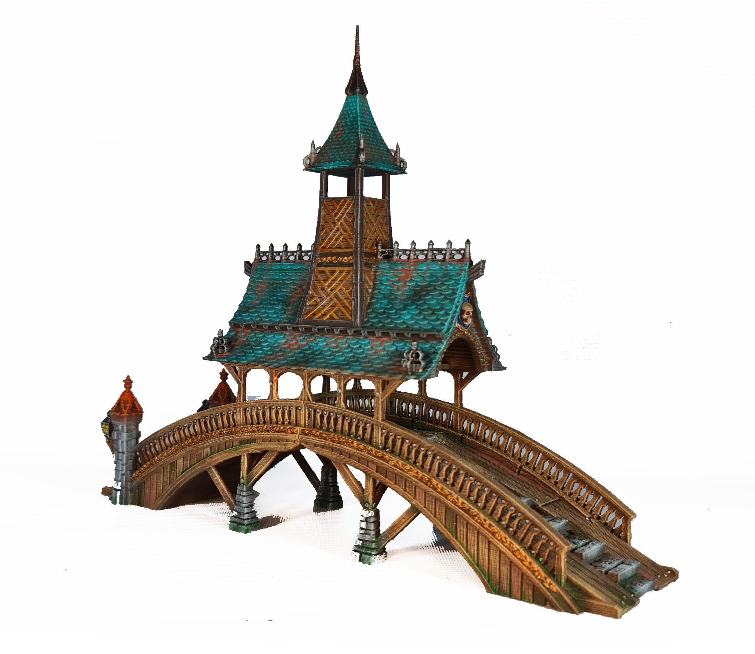 Medieval Town scenery building - Styx Bridge - PLA for Oldworld, Dungeon & Dragons, Frostgrave, Fantasy battle, skirmish wargame