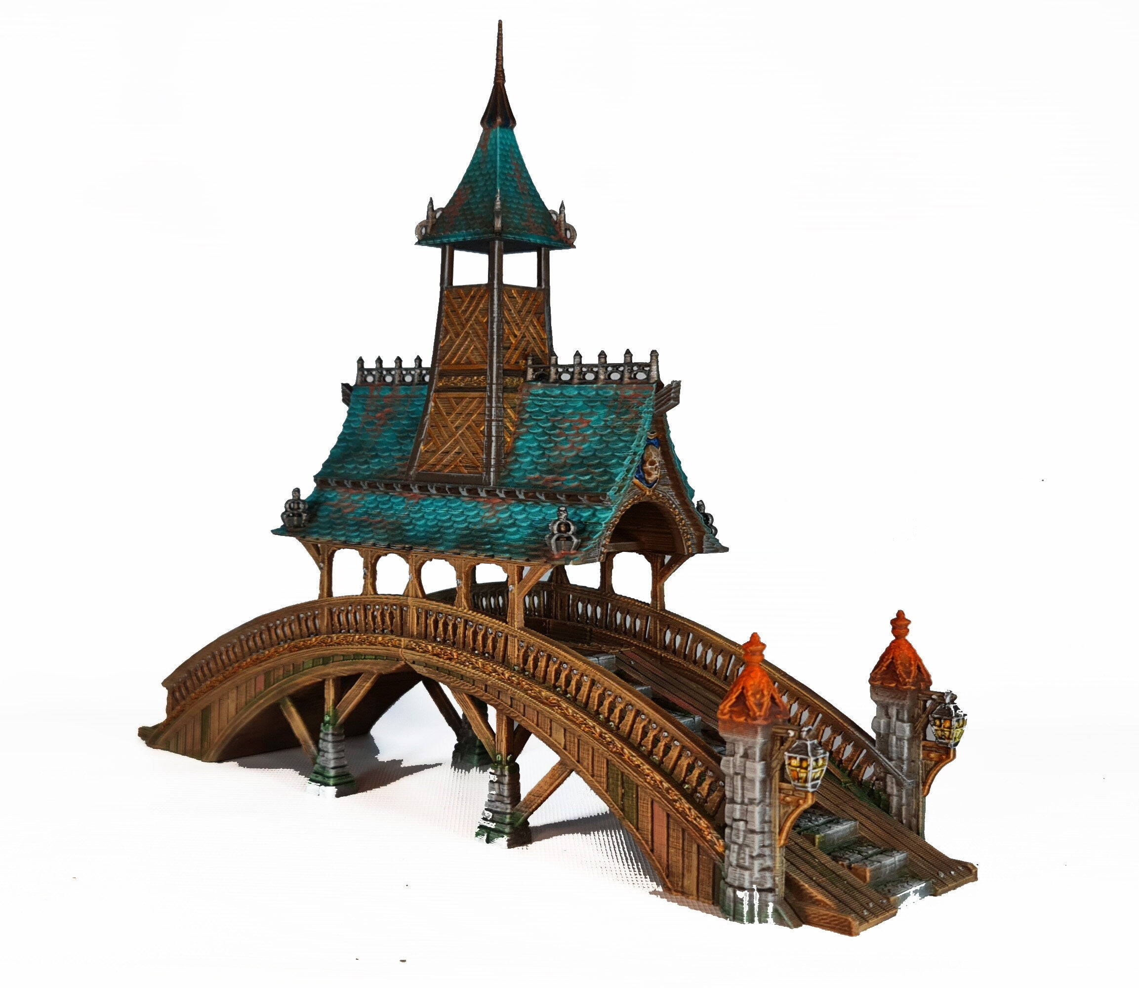 Medieval Town scenery building - Styx Bridge - PLA for Oldworld, Dungeon & Dragons, Frostgrave, Fantasy battle, skirmish wargame