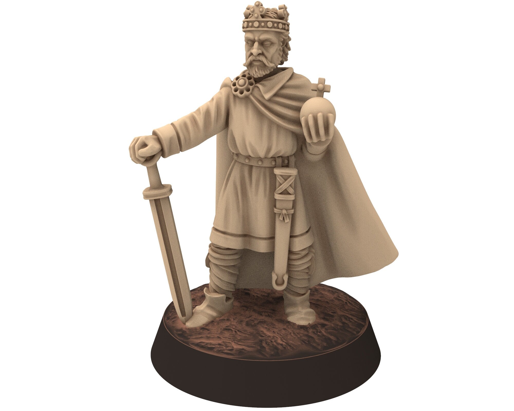 Dark Ages - King Charlemagne Carolingian Emperor Frank Empire, Alt Miniatures 28mm, Wargame Historical Saga... Medbury miniature