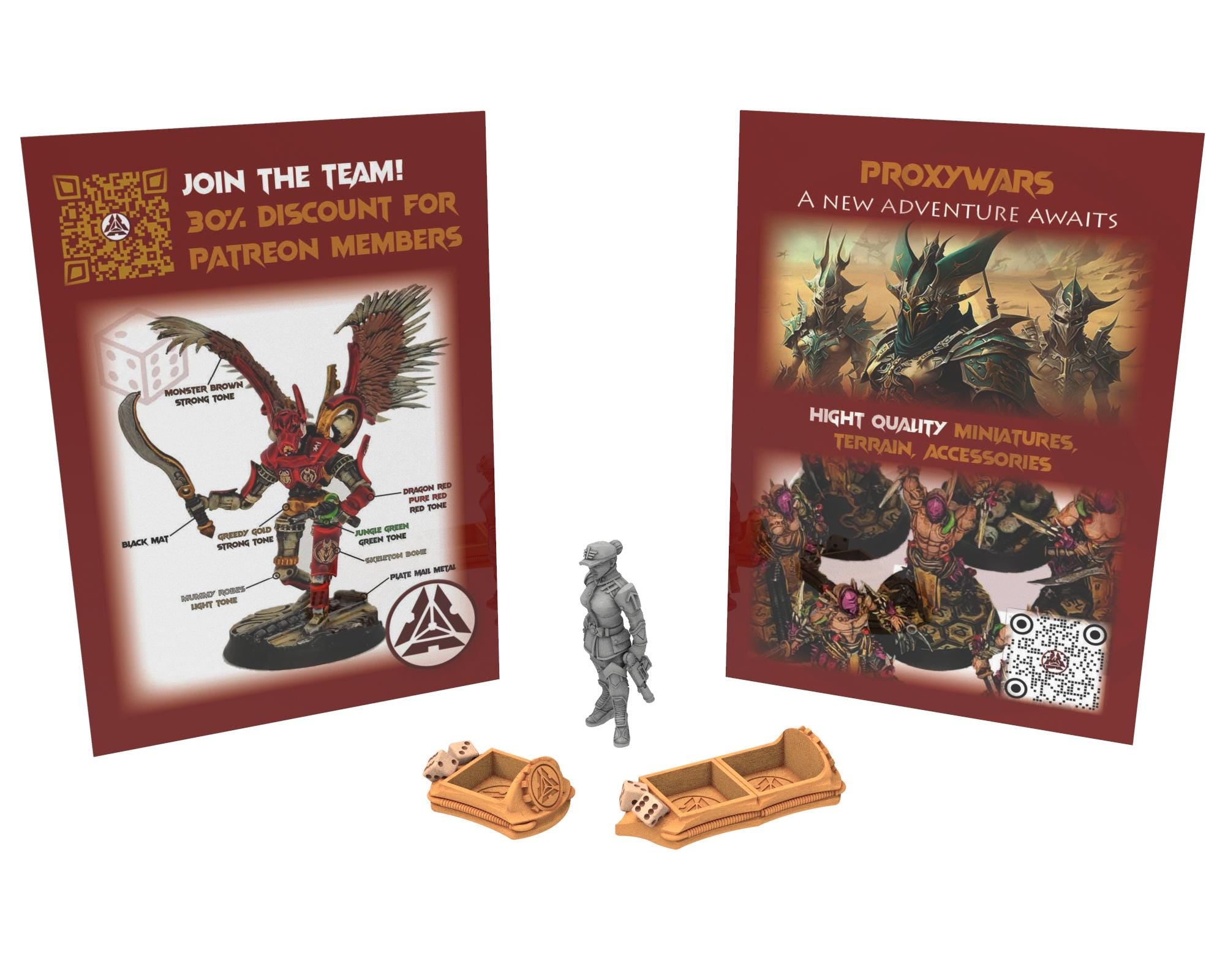 Tournement Wargaming Partnership - x50 Set Of Goodies Historical - x1 Miniature x2 Wound Trackers : Futuristic, Fantasy, Middle rings...