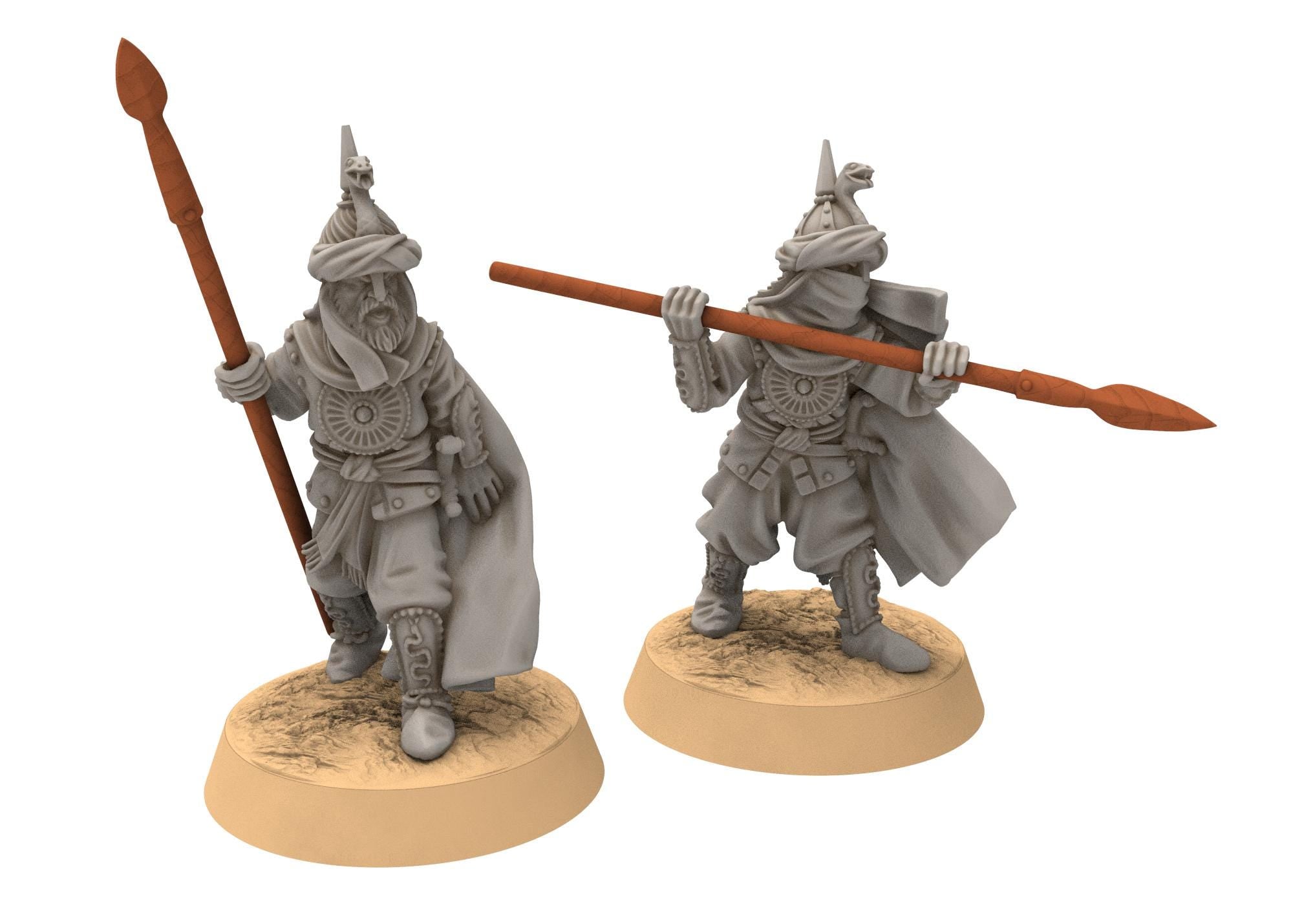 Harad - Southron Palace Guards with Cimeter, Berber nomads, Harad Bedouin Arabs Sarazins Medbury miniatures for wargame DnD, Lotr...