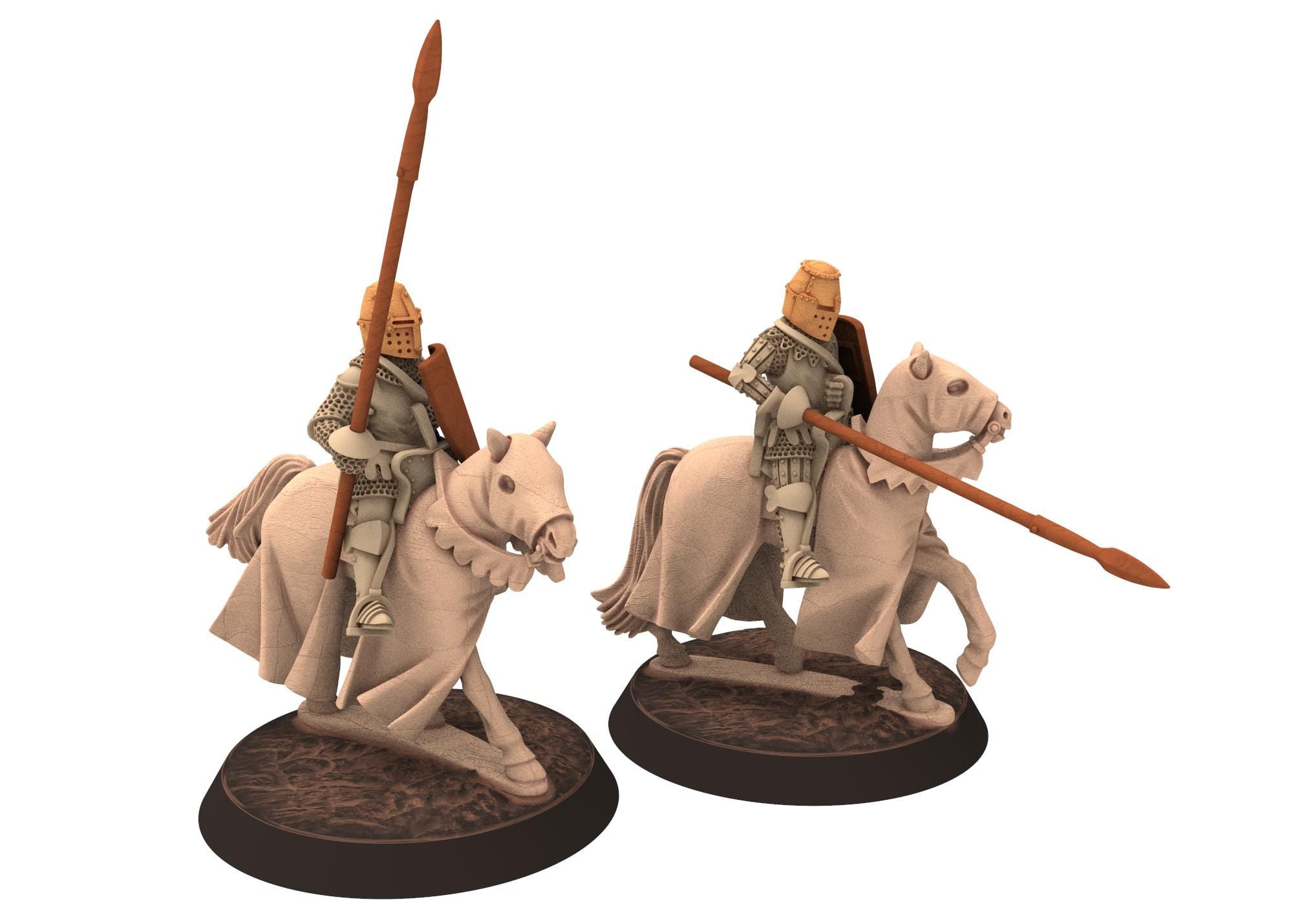 Medieval - Early 100YW Knights with Great Helmets, On Foot, 100 Years War, 28mm Historical Wargame, Saga... Medbury miniatures