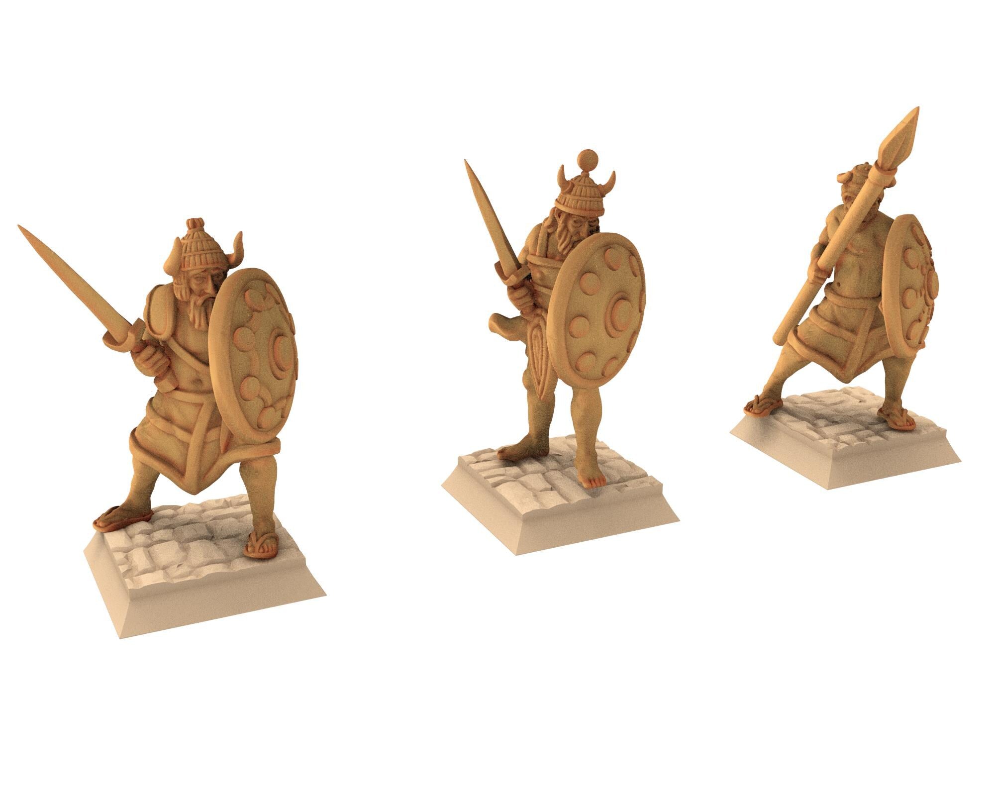 Biblical times - Sea people - Infantrymen - 28mm/15mm - Historical Wargame, Hail Caesar, DBA, DBM, Saga... RedCopper