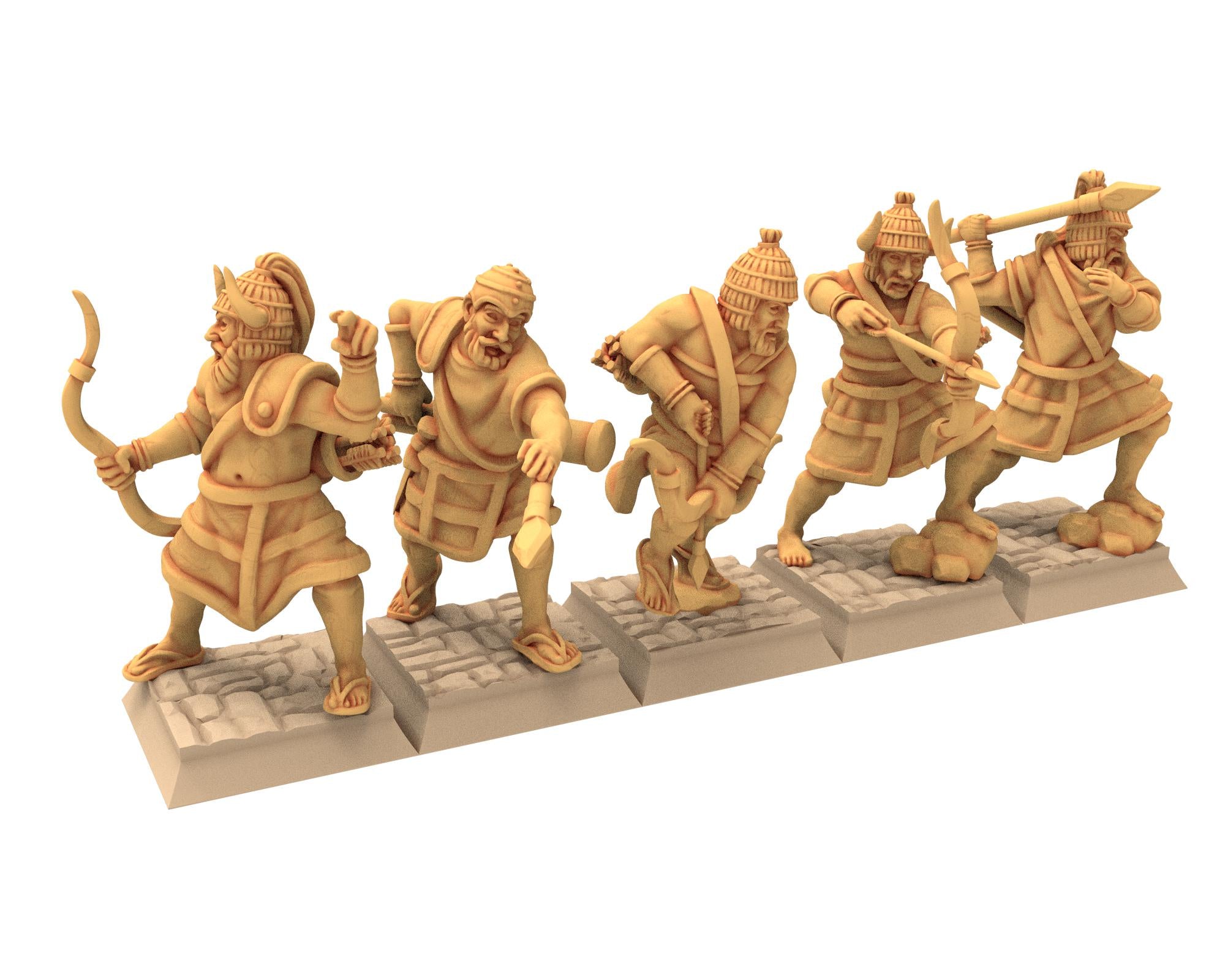 Biblical times - Sea people - Skirmishers - 28mm/15mm - Historical Wargame, Hail Caesar, DBA, DBM, Saga... RedCopper