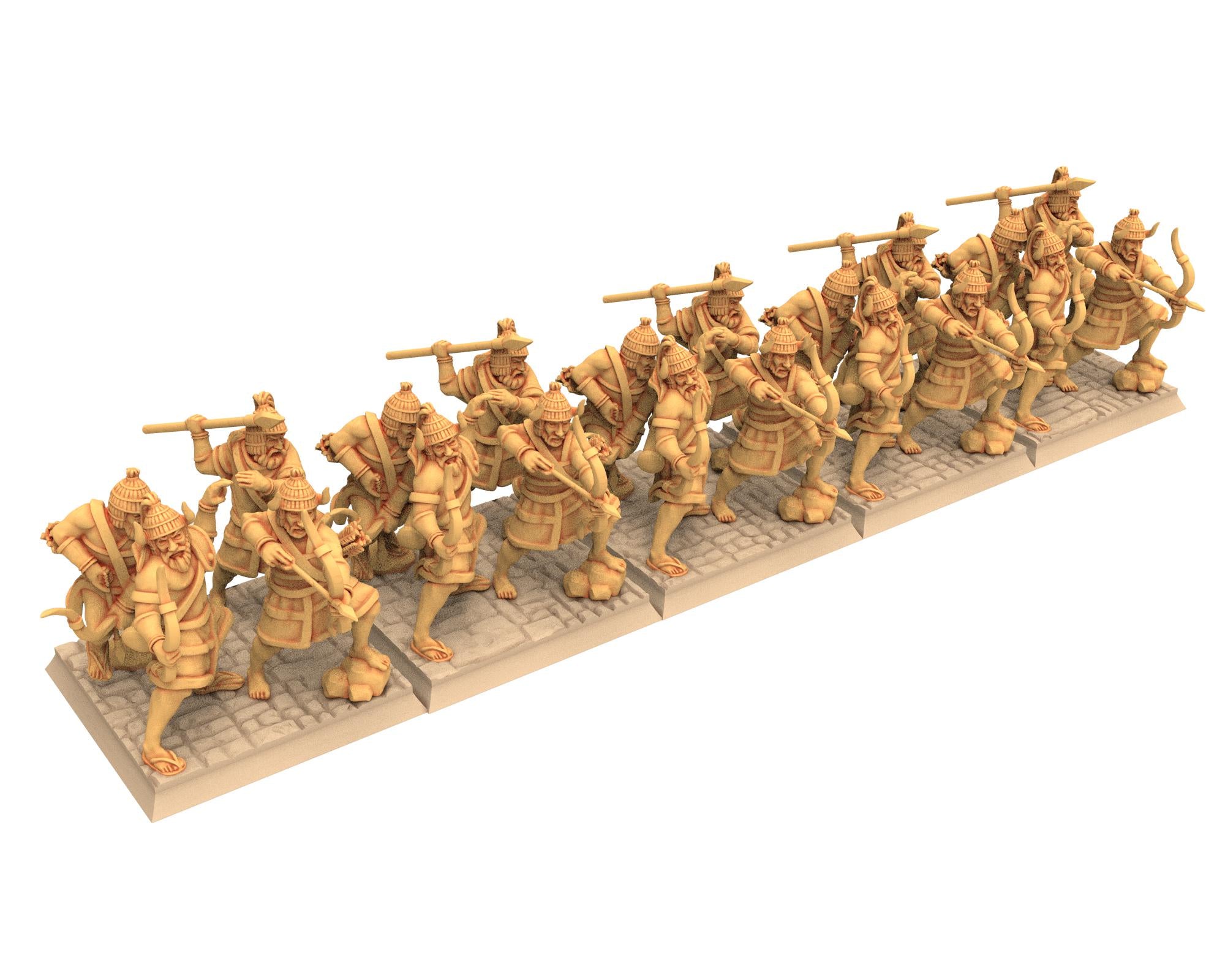 Biblical times - Sea people - Skirmishers - 28mm/15mm - Historical Wargame, Hail Caesar, DBA, DBM, Saga... RedCopper