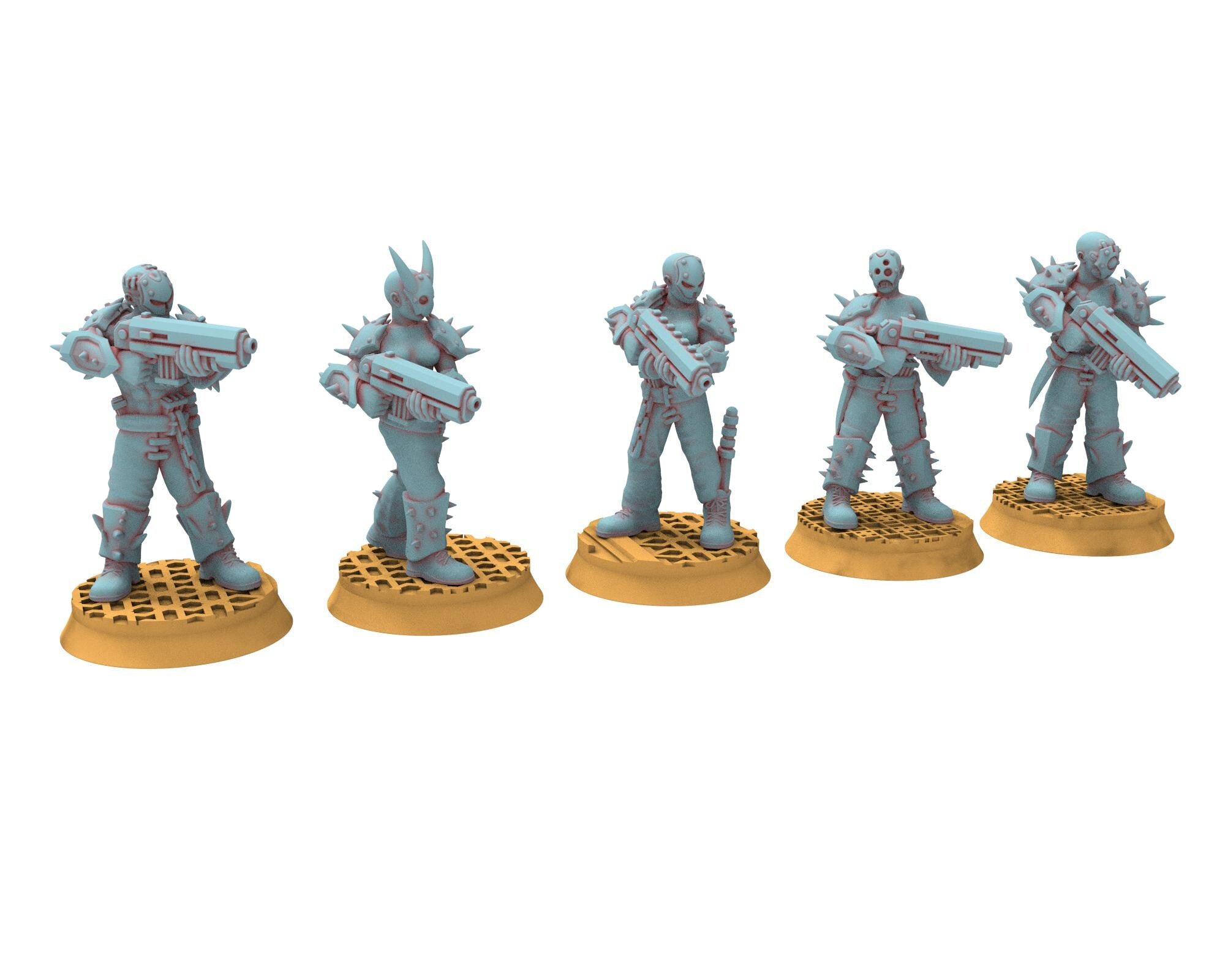 Followers of Change - 28mm Twisted Cultists of Chaos god - Staff and Leaders - OPR Tabletop wargame Resin 3D printed proxy, Edge Miniatures