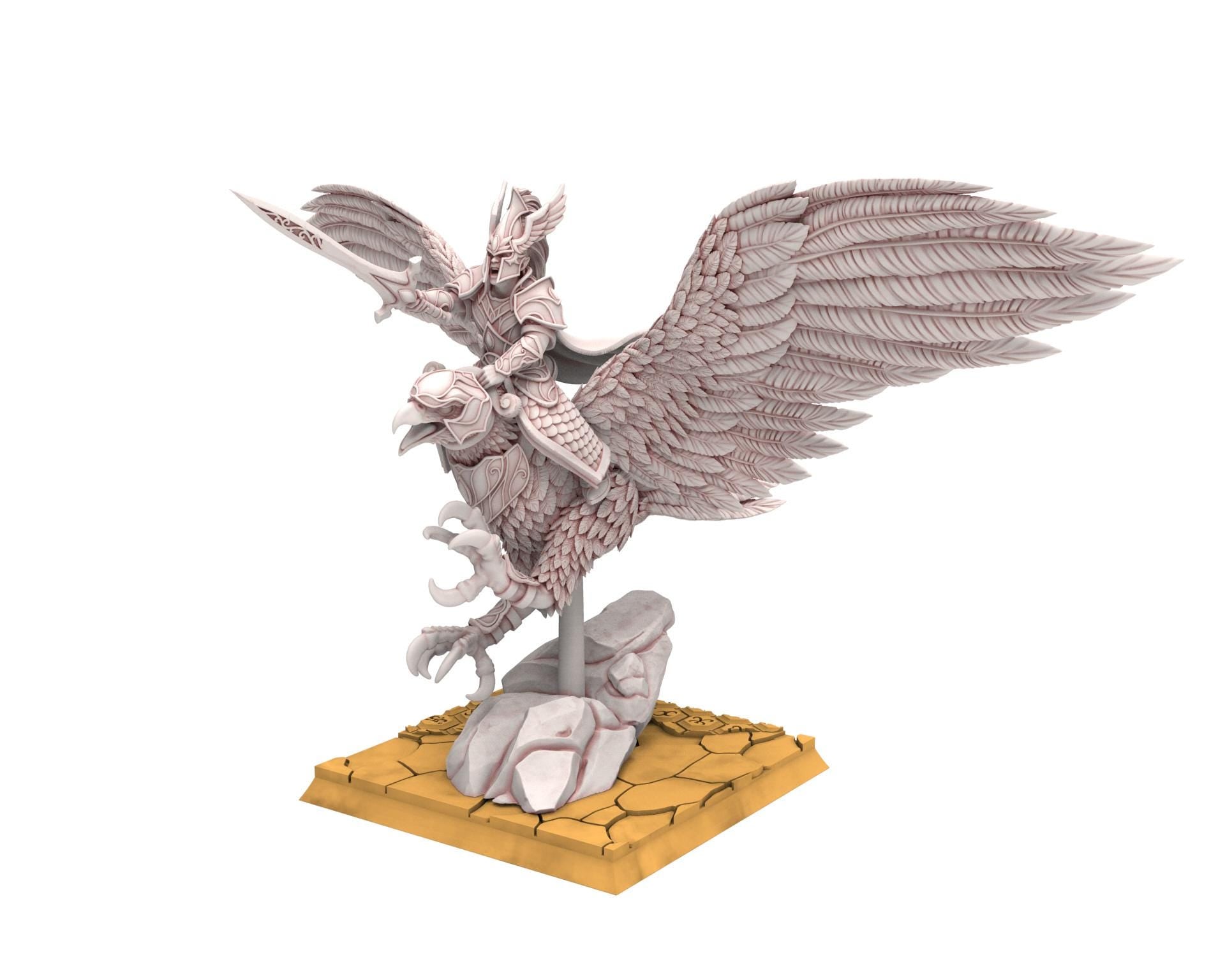 Hight Elves - Silvermoor - Glorinder on King Eagle, Fantasy elves, usable for 9th Age, Fantasy Battle, Oldhammer, King of war