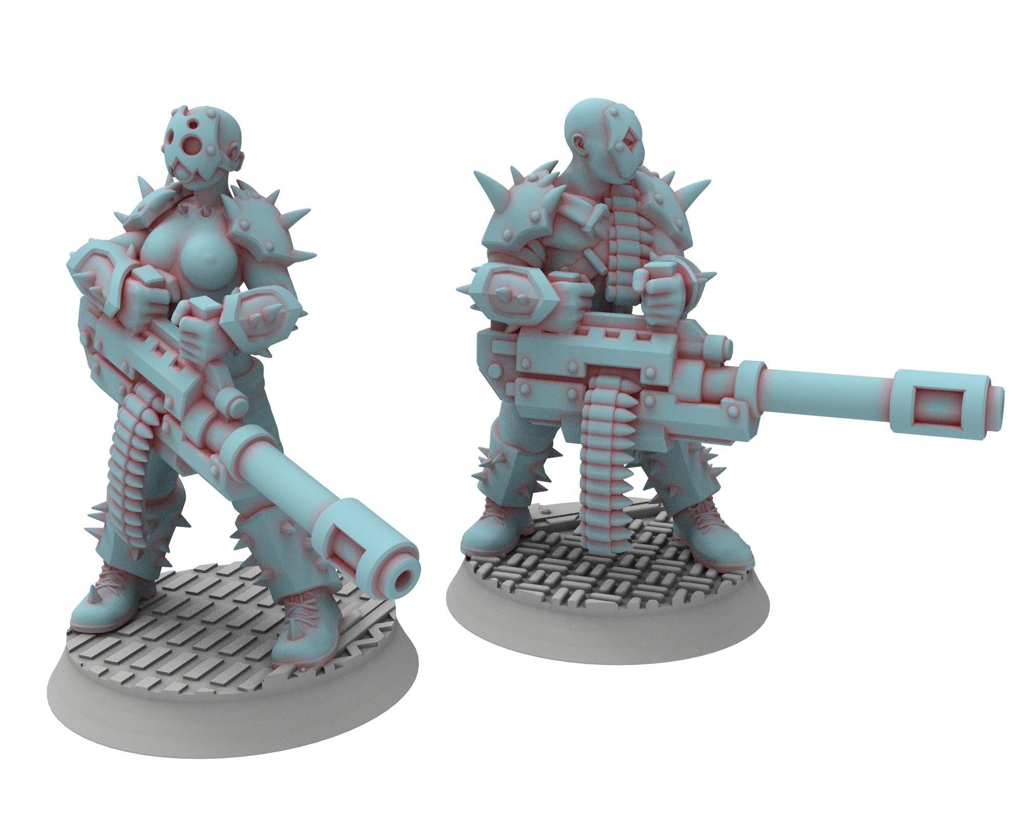 Followers of Change - 32mm Twisted Cultists of Chaos god - Staff and Leaders - OPR Tabletop wargame Resin 3D printed proxy, Edge Miniatures