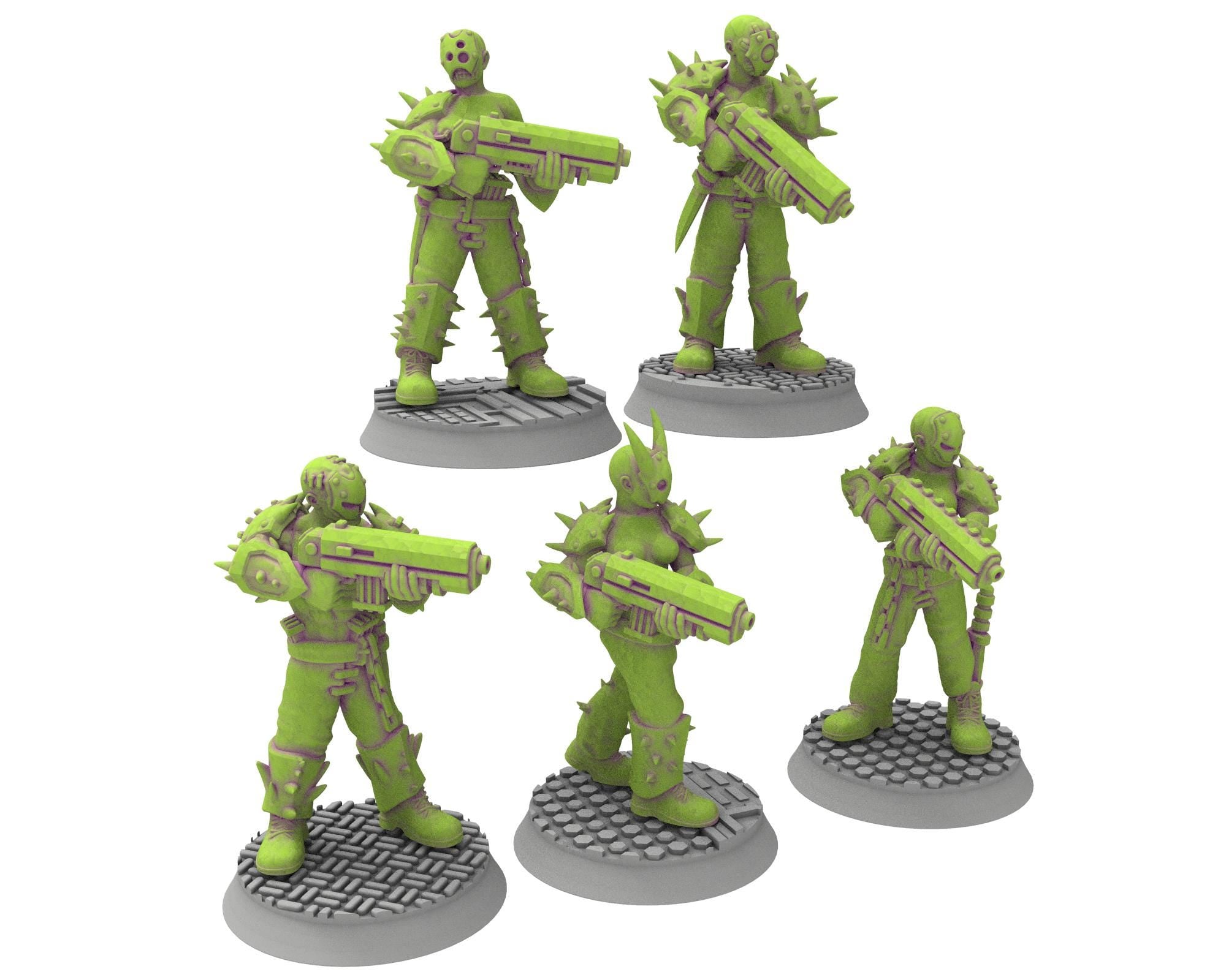 Harbingers of darkness - 32mm Cultists of Chaos god - Full infantry unit - OPR Tabletop wargame Resin 3D printed proxy, Edge Miniatures