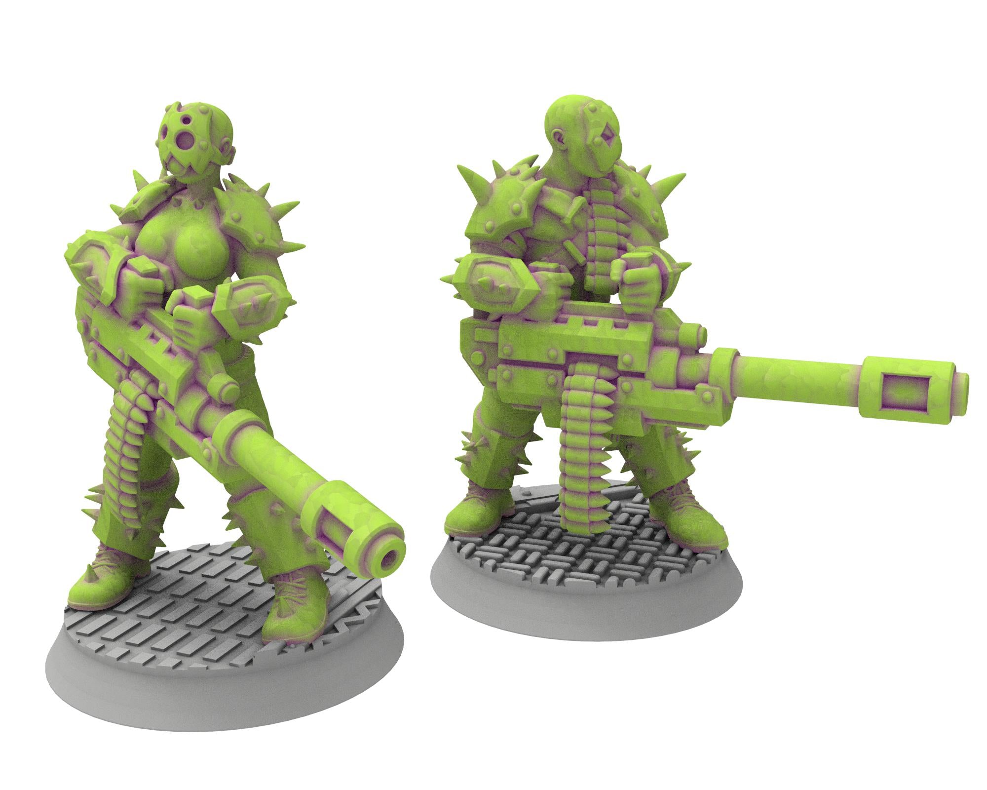 Harbingers of darkness - 32mm Cultists of Chaos god - Support Canon auto - OPR Tabletop wargame Resin 3D printed proxy, Edge Miniatures