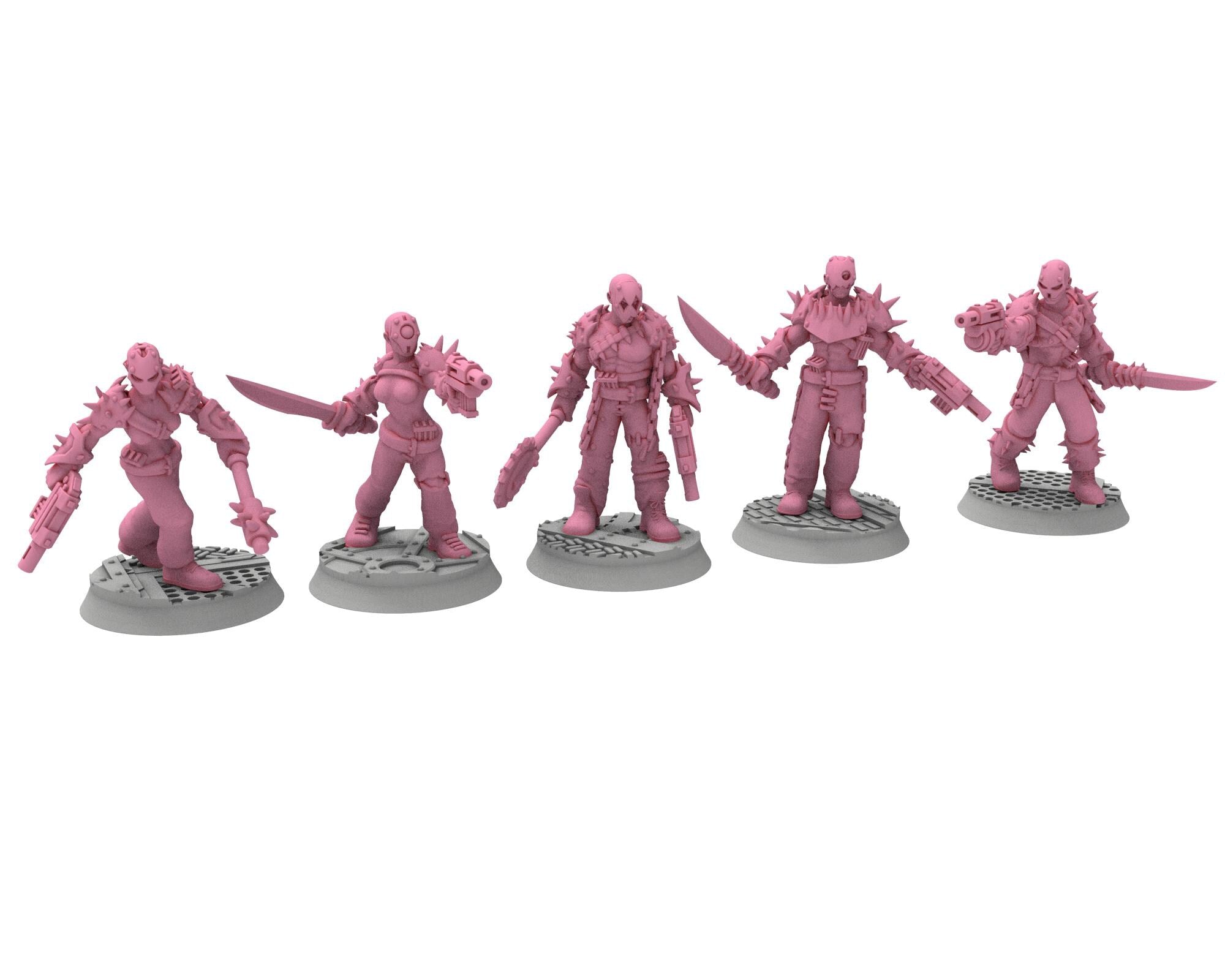 Daemons of lust - 32mm Sadistic Cultists of Chaos god - Full infantry unit - OPR Tabletop wargame Resin 3D printed proxy, Edge Miniatures