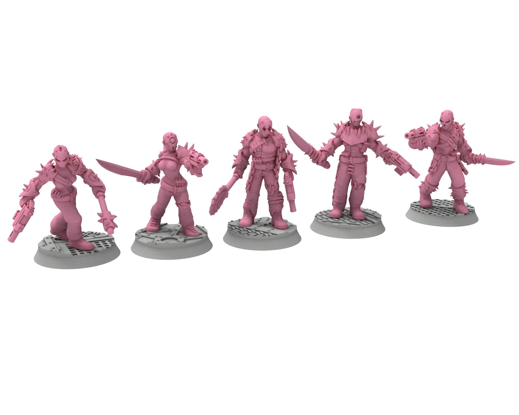 Daemons of lust - 32mm Sadistic Cultists of Chaos god - Ranged infantry - OPR Tabletop wargame Resin 3D printed proxy, Edge Miniatures