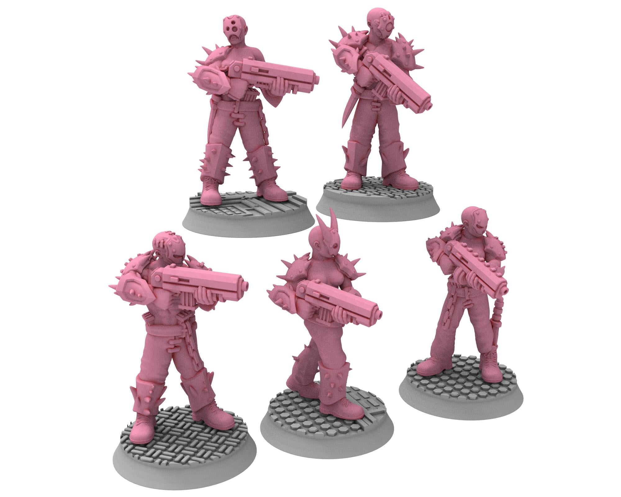 Daemons of lust - 32mm Sadistic Cultists of Chaos god - Full infantry unit - OPR Tabletop wargame Resin 3D printed proxy, Edge Miniatures