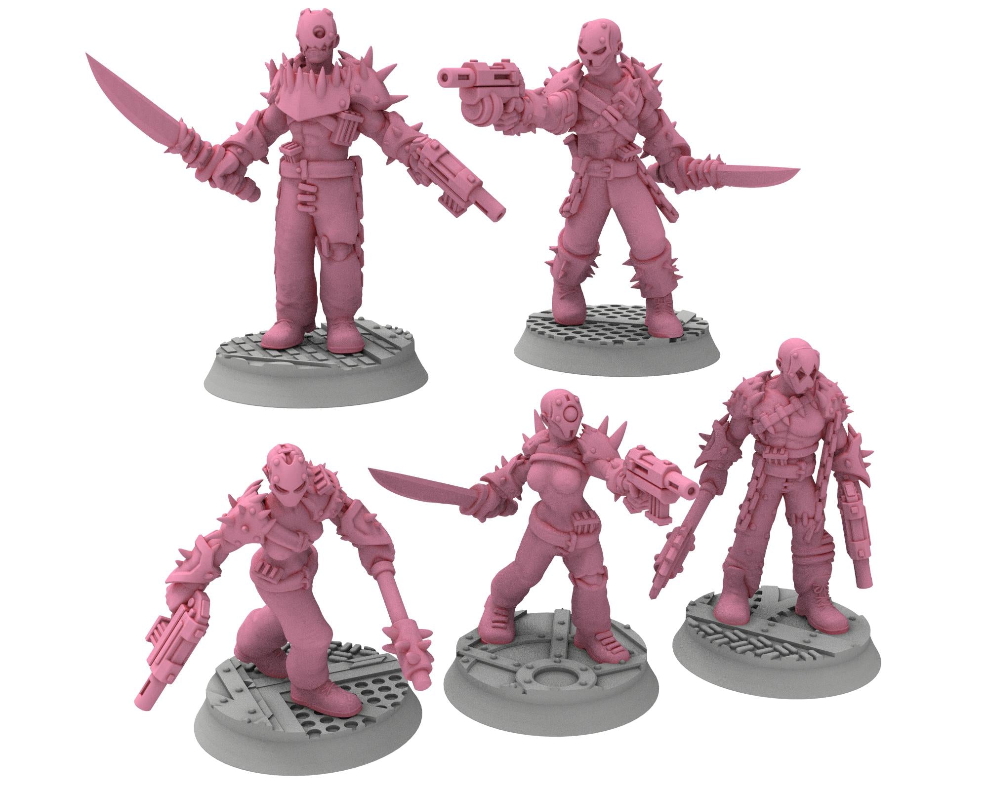 Daemons of lust - 32mm Sadistic Cultists of Chaos god - Melee infantry - OPR Tabletop wargame Resin 3D printed proxy, Edge Miniatures