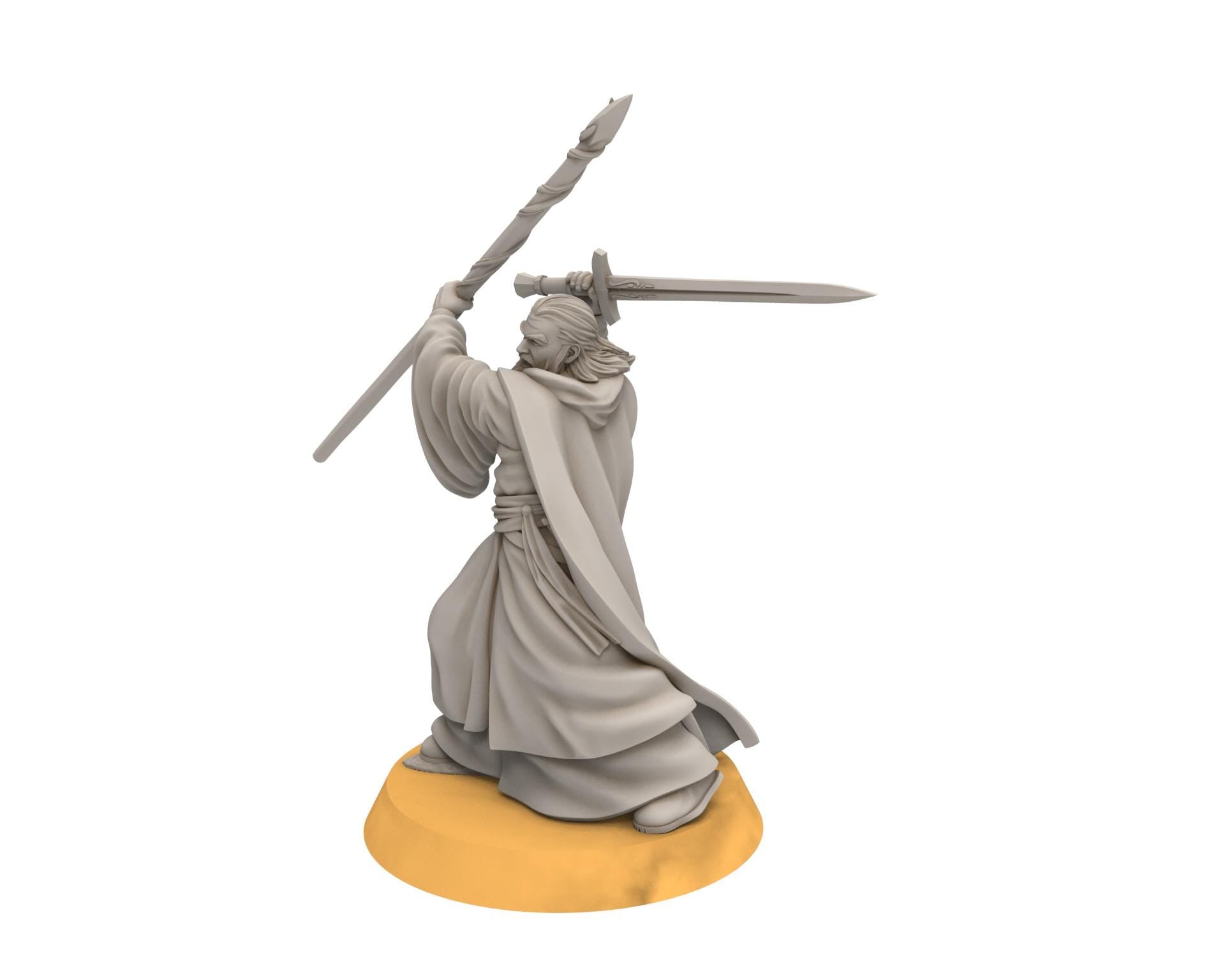 Mayar - Gaënale the Mage Withe Light, Davale, miniatures for wargame D&D, Lotr...