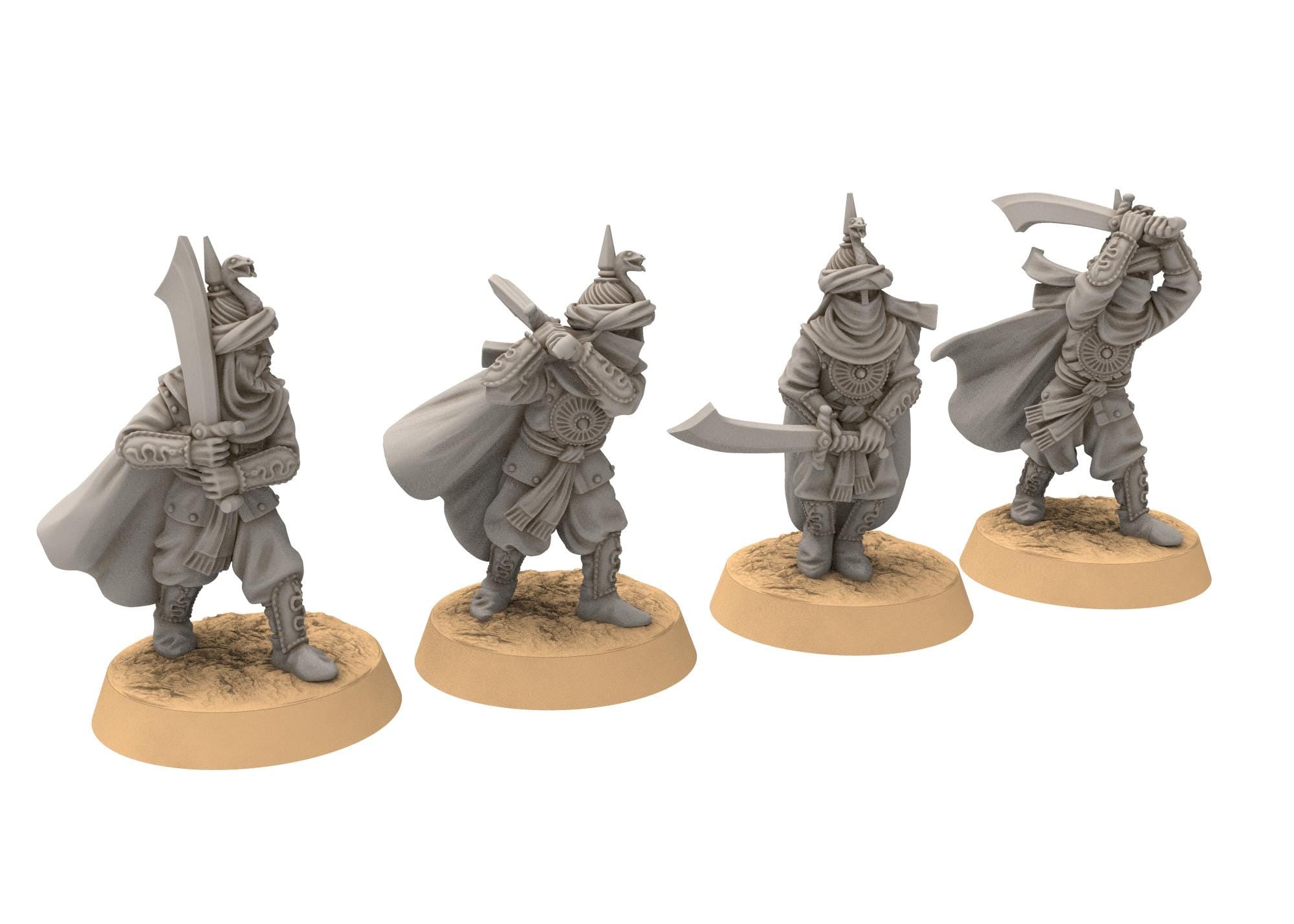 Harad - Southron Palace Guards bundle, Berber nomads, Harad Bedouin Arabs Sarazins Medbury miniatures for wargame DnD, Lotr...