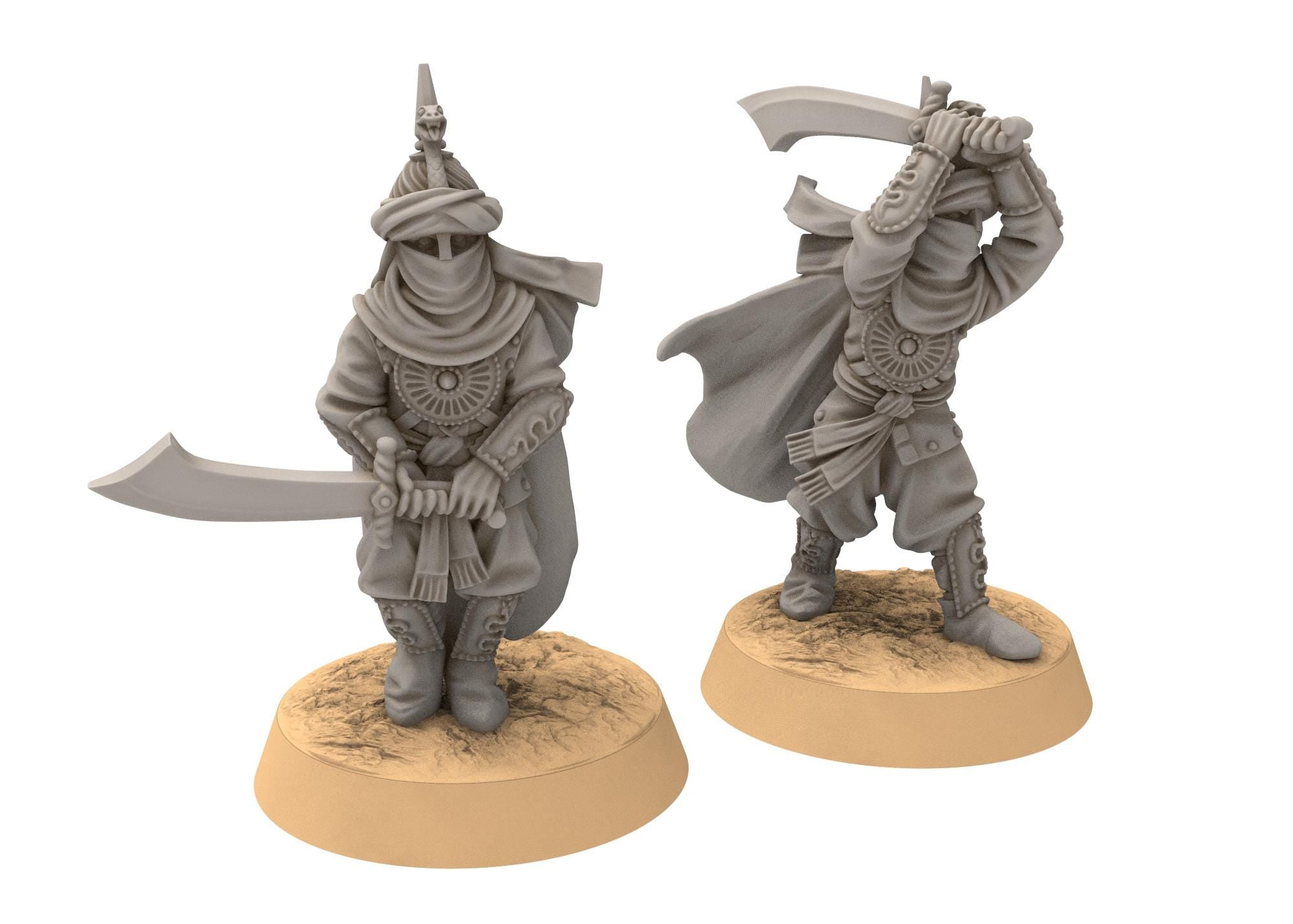 Harad - Southron Palace Guards unit, Berber nomads, Harad Bedouin Arabs Sarazins Medbury miniatures for wargame DnD, Lotr...