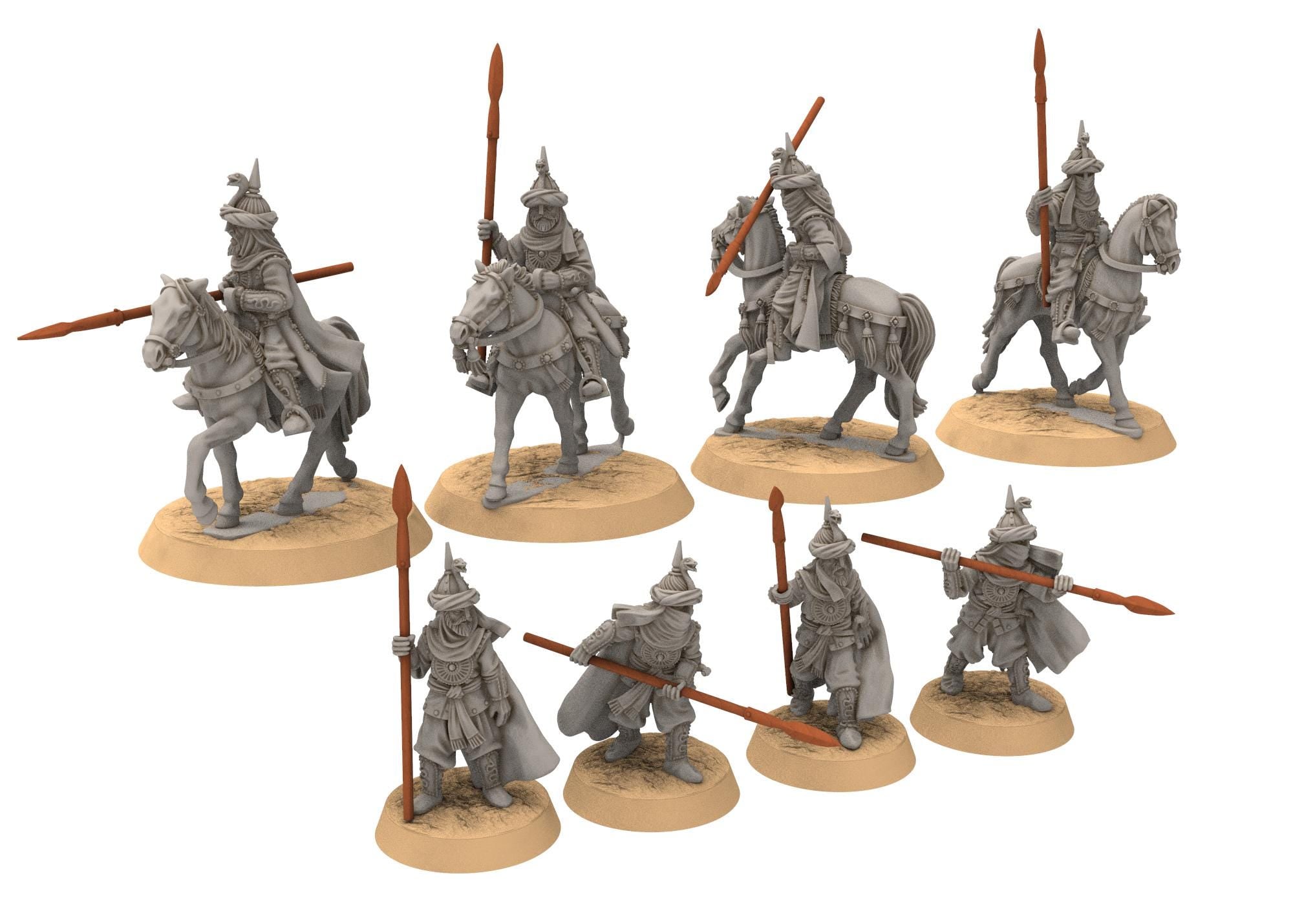 Harad - Southron Palace Guards bundle, Berber nomads, Harad Bedouin Arabs Sarazins Medbury miniatures for wargame DnD, Lotr...