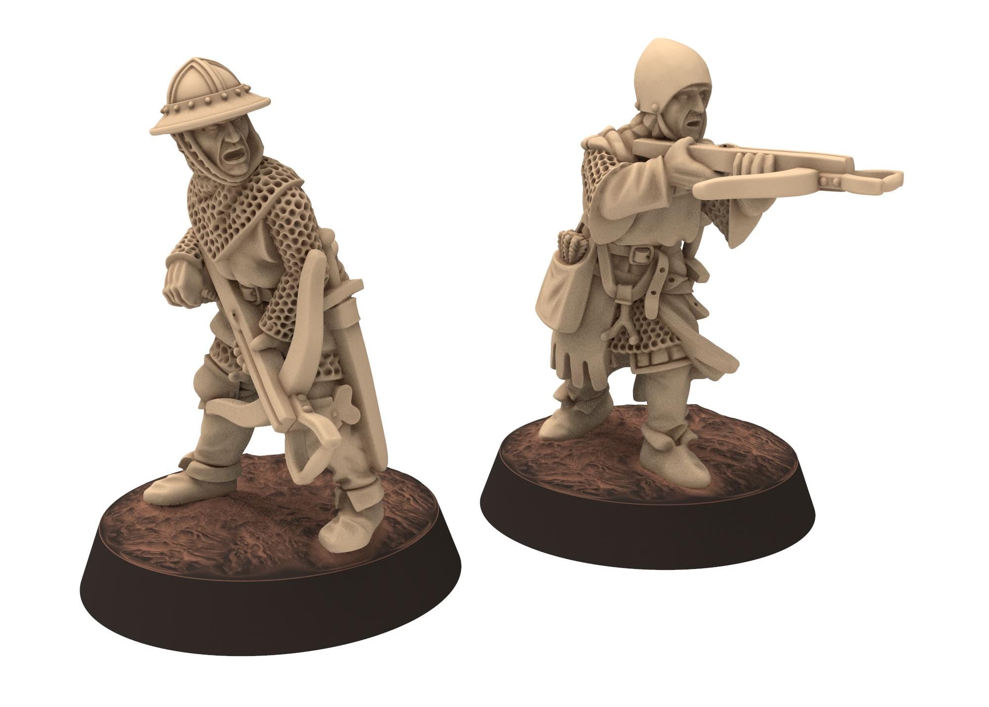 Medieval - France - French Men-at-arms, Spearmen, Medieval soldiers 100 Years War, 28mm Historical Wargame, Saga... Medbury miniatures