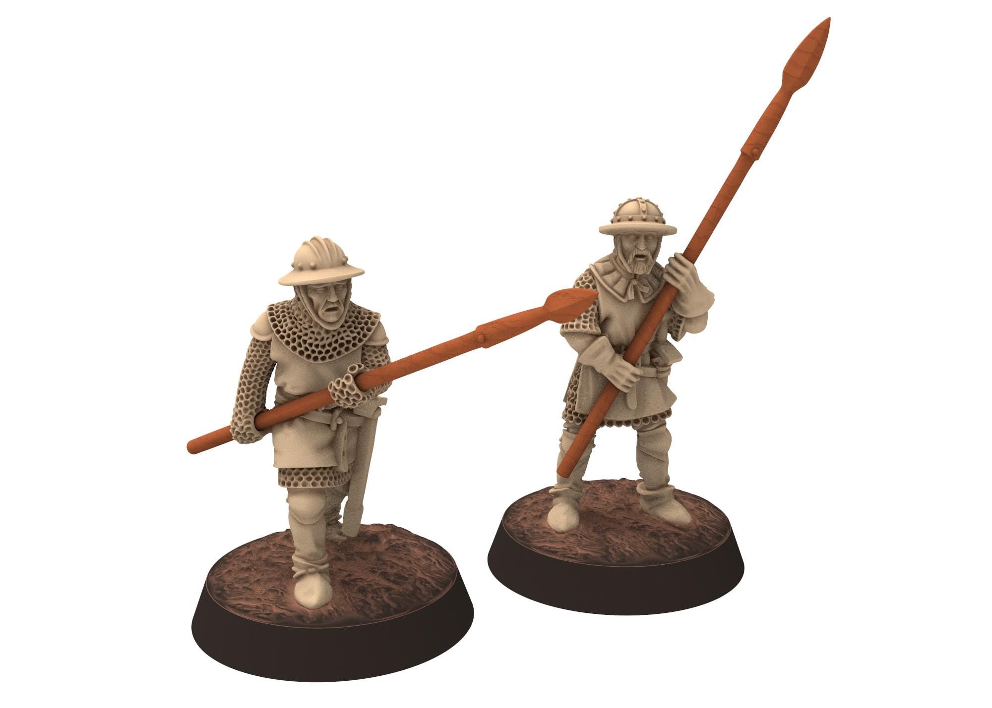 Medieval - England - Early 14th Century English Men At Arms Billmen, 100 Years War, 28mm Historical Wargame, Saga... Medbury miniatures