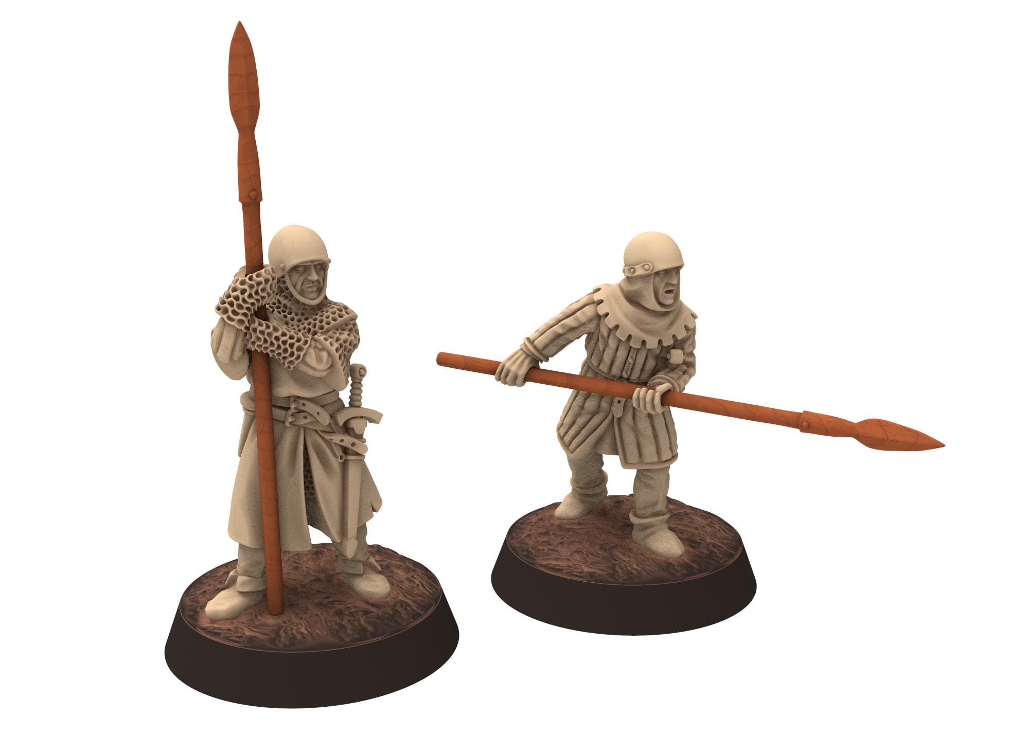 Medieval - England - Early 14th Century English Men At Arms Billmen, 100 Years War, 28mm Historical Wargame, Saga... Medbury miniatures