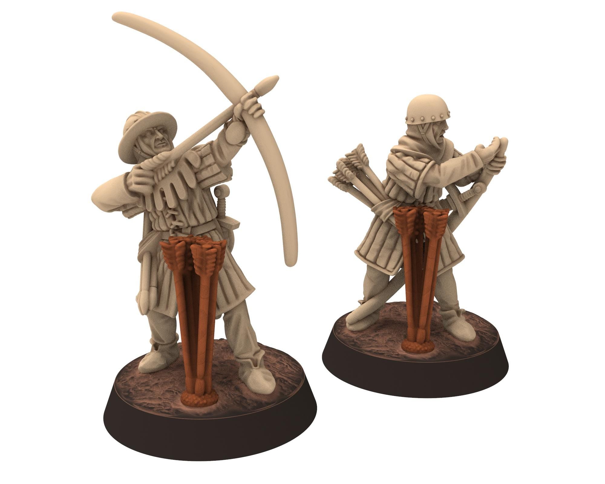 Medieval - Billmen 14th Century Men At Arms, 100 Years War, 28mm Historical Wargame, Saga... Medbury miniatures