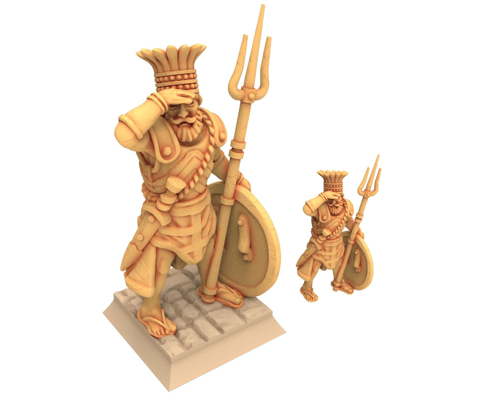 Biblical times - Sea people - Spearmen - 28mm/15mm - Historical Wargame, Hail Caesar, DBA, DBM, Saga... RedCopper