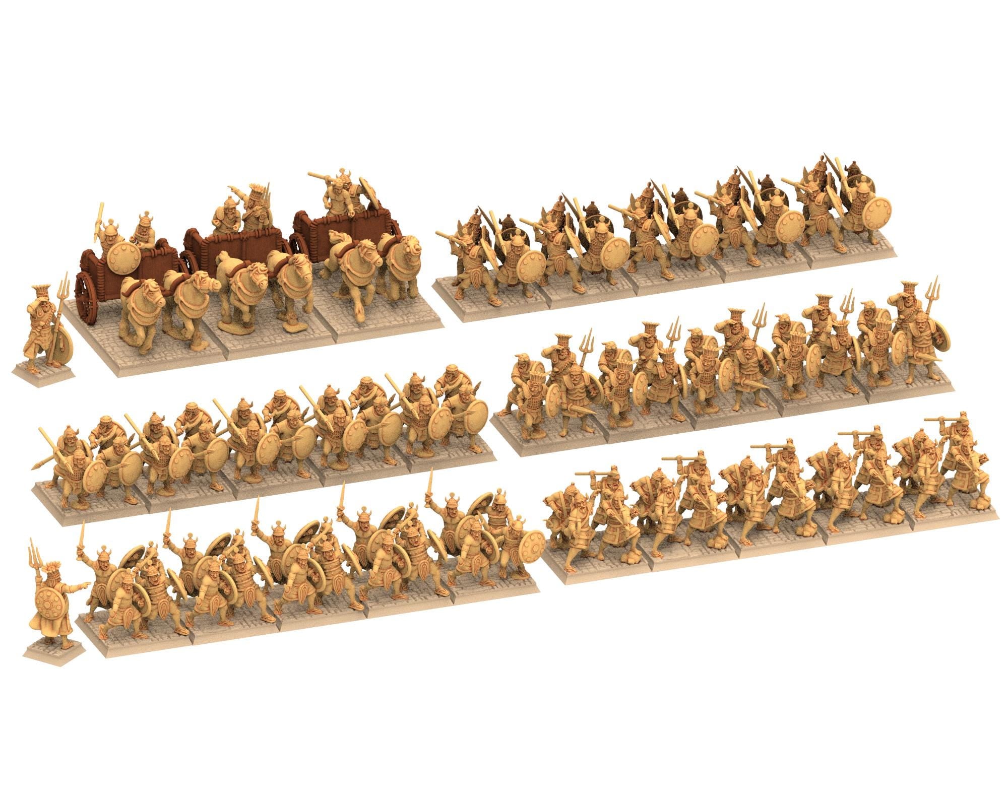 Biblical times - Sea people - Army Starter Bundle - 28mm/15mm - Historical Wargame, Hail Caesar, DBA, DBM, Saga... RedCopper