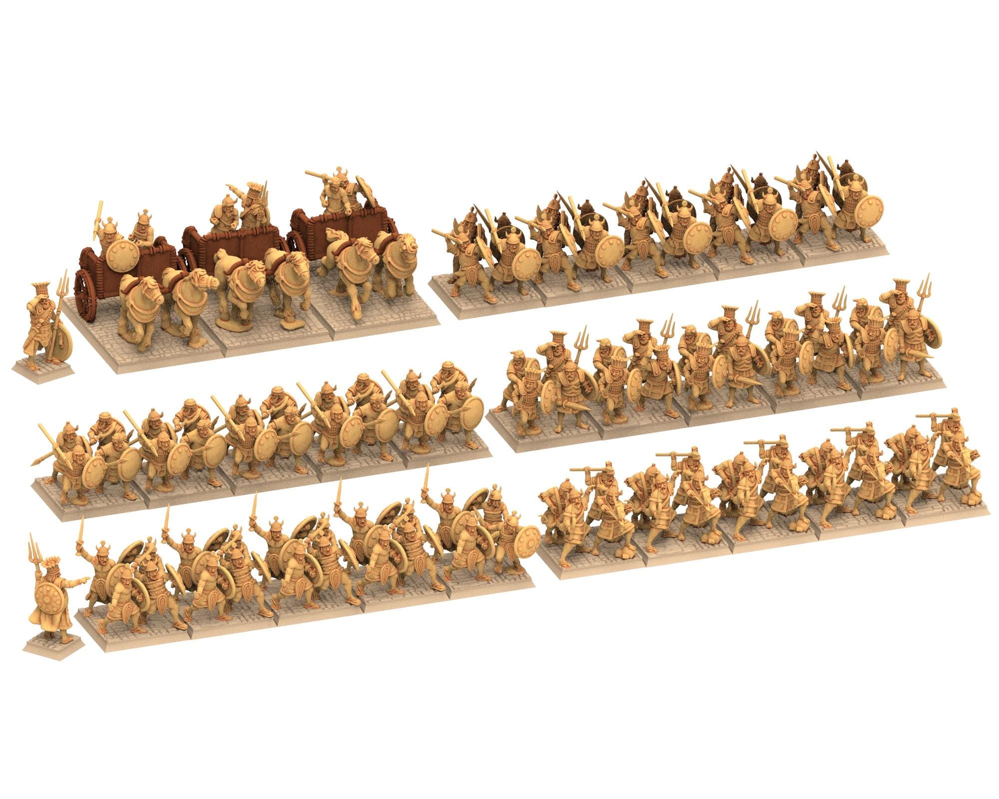 Biblical times - Sea people - Warriors - 28mm/15mm - Historical Wargame, Hail Caesar, DBA, DBM, Saga... RedCopper