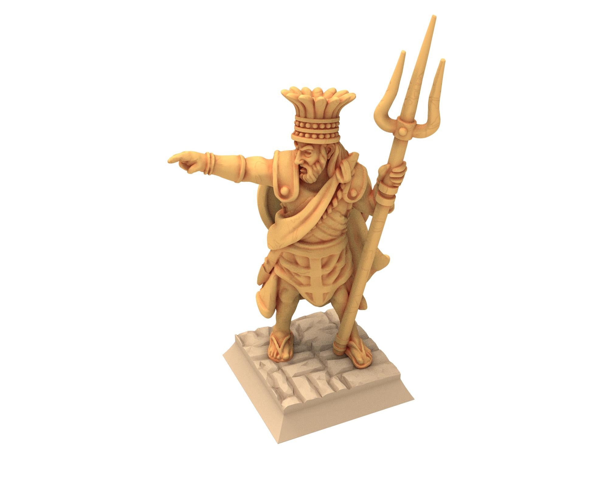 Biblical times - Sea people - General Chief of the Warband Strategist - 28mm/15mm - Historical Wargame, Hail Caesar, DBA, DBM... RedCopper