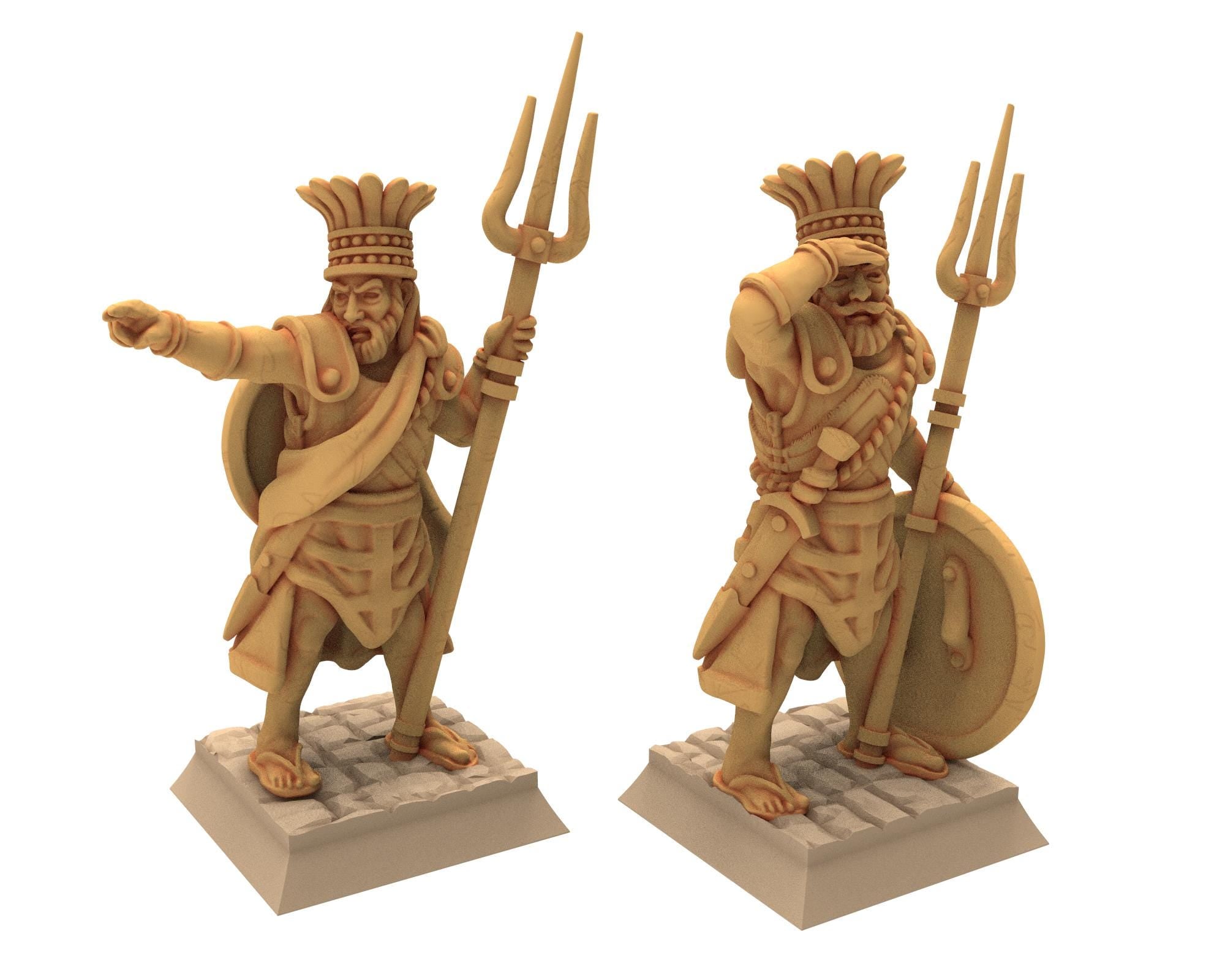 Biblical times - Sea people - General Chief of the Warband Strategist - 28mm/15mm - Historical Wargame, Hail Caesar, DBA, DBM... RedCopper