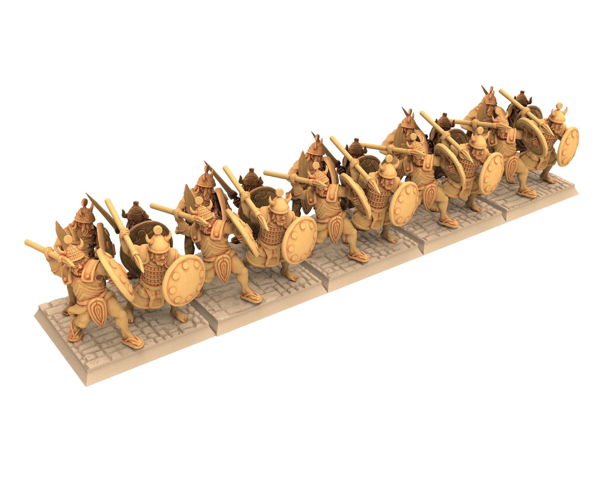 Biblical times - Sea people - Infantrymen - 28mm/15mm - Historical Wargame, Hail Caesar, DBA, DBM, Saga... RedCopper