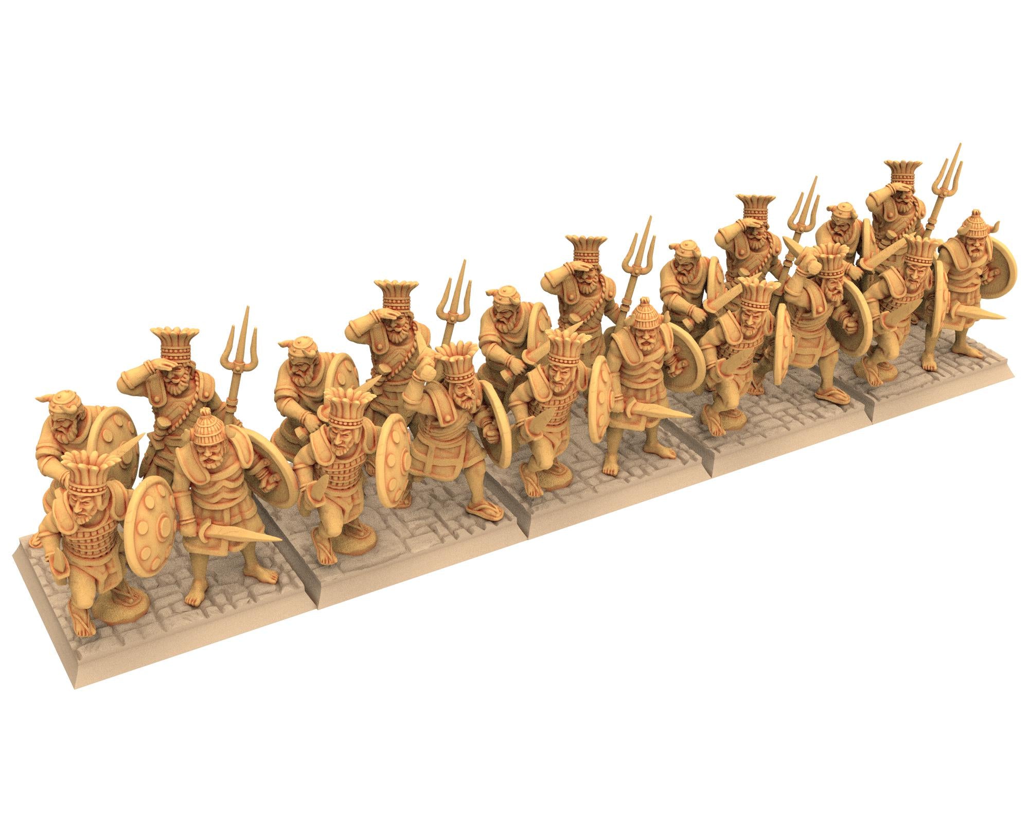 Biblical times - Sea people - Warriors - 28mm/15mm - Historical Wargame, Hail Caesar, DBA, DBM, Saga... RedCopper