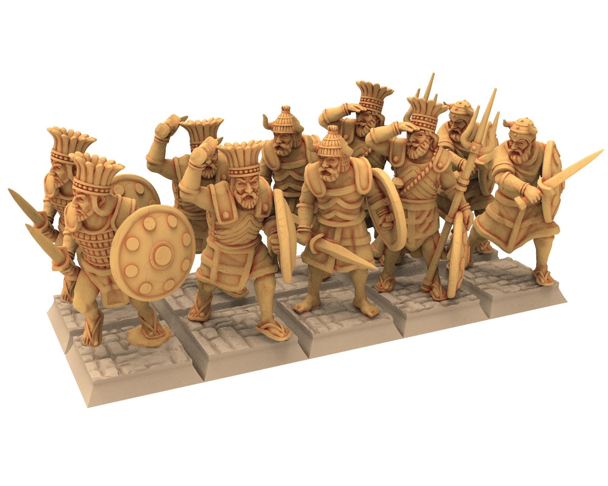 Biblical times - Sea people - Warriors - 28mm/15mm - Historical Wargame, Hail Caesar, DBA, DBM, Saga... RedCopper