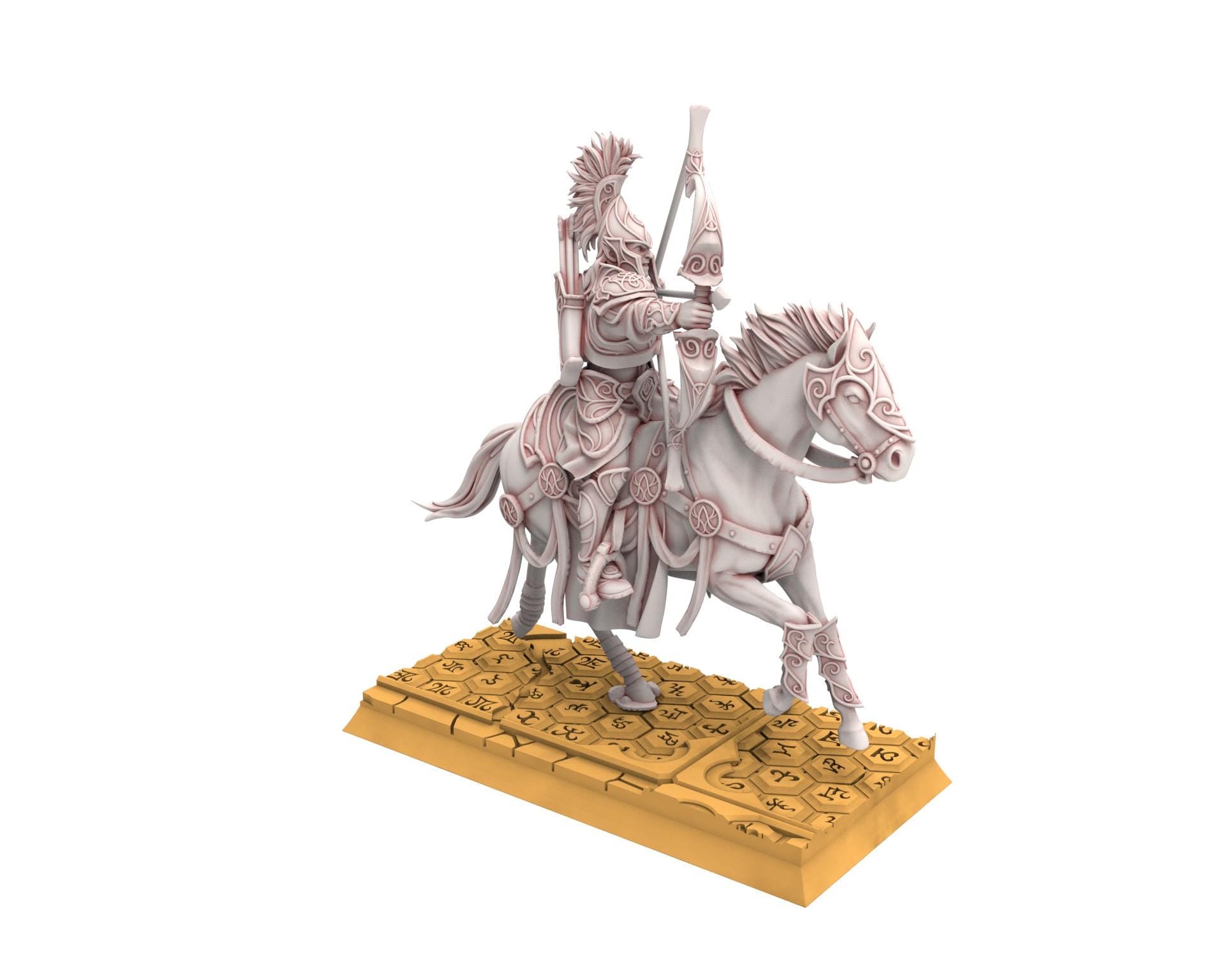 Hight Elves - Silvermoor - x5 Archers Cavalry, Fantasy elves, usable for 9th Age, Fantasy Battle, Oldhammer, King of war, D&D