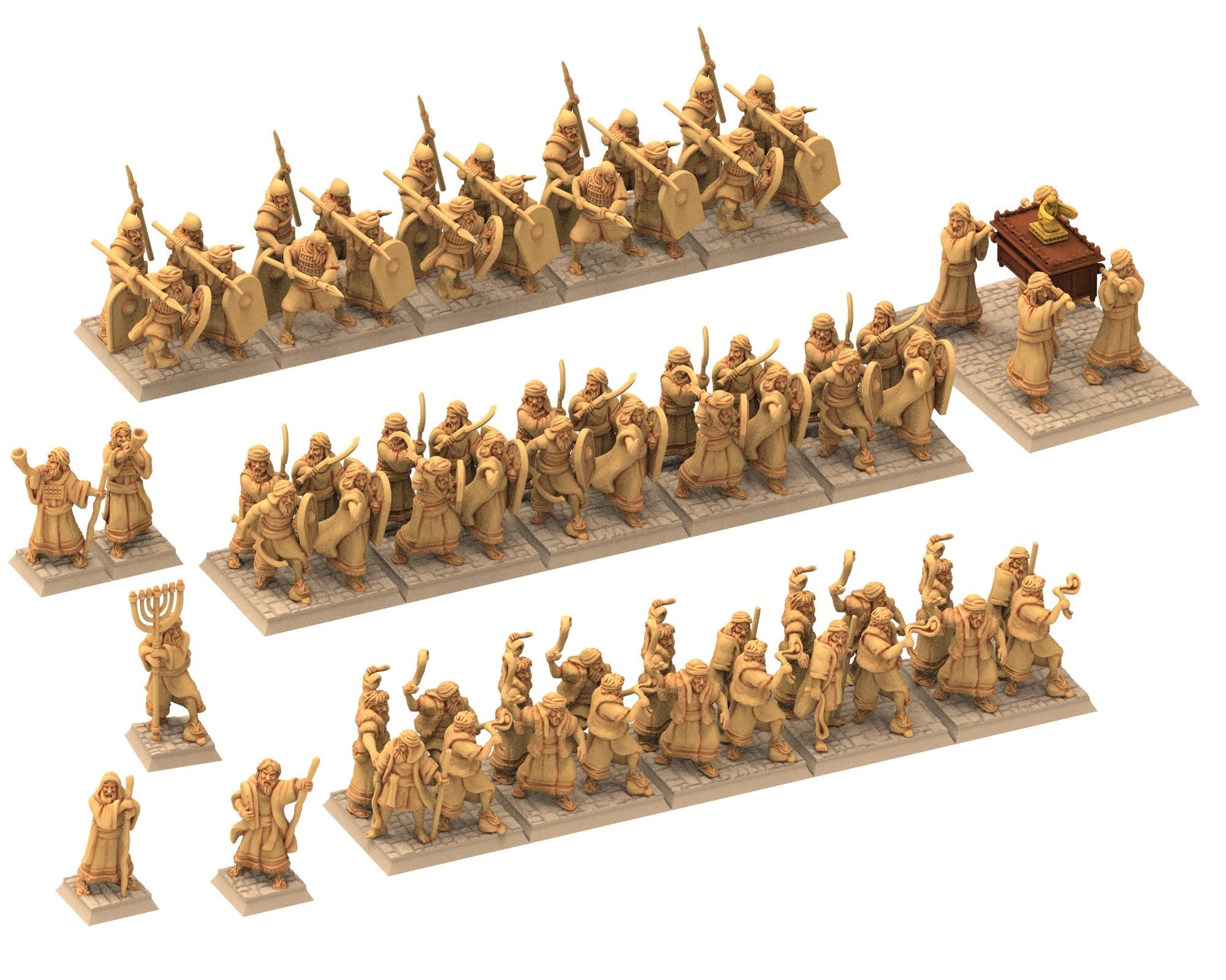 Biblical times - Ancient Hebrews - Menora - 28mm/15mm - Historical Wargame, Hail Caesar, DBA, DBM, Saga... RedCopper