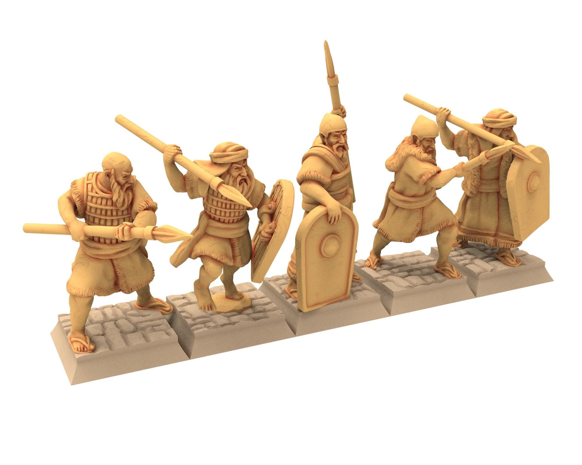 Biblical times - Ancient Hebrews - Spearmen - 28mm/15mm - Historical Wargame, Hail Caesar, DBA, DBM, Saga... RedCopper