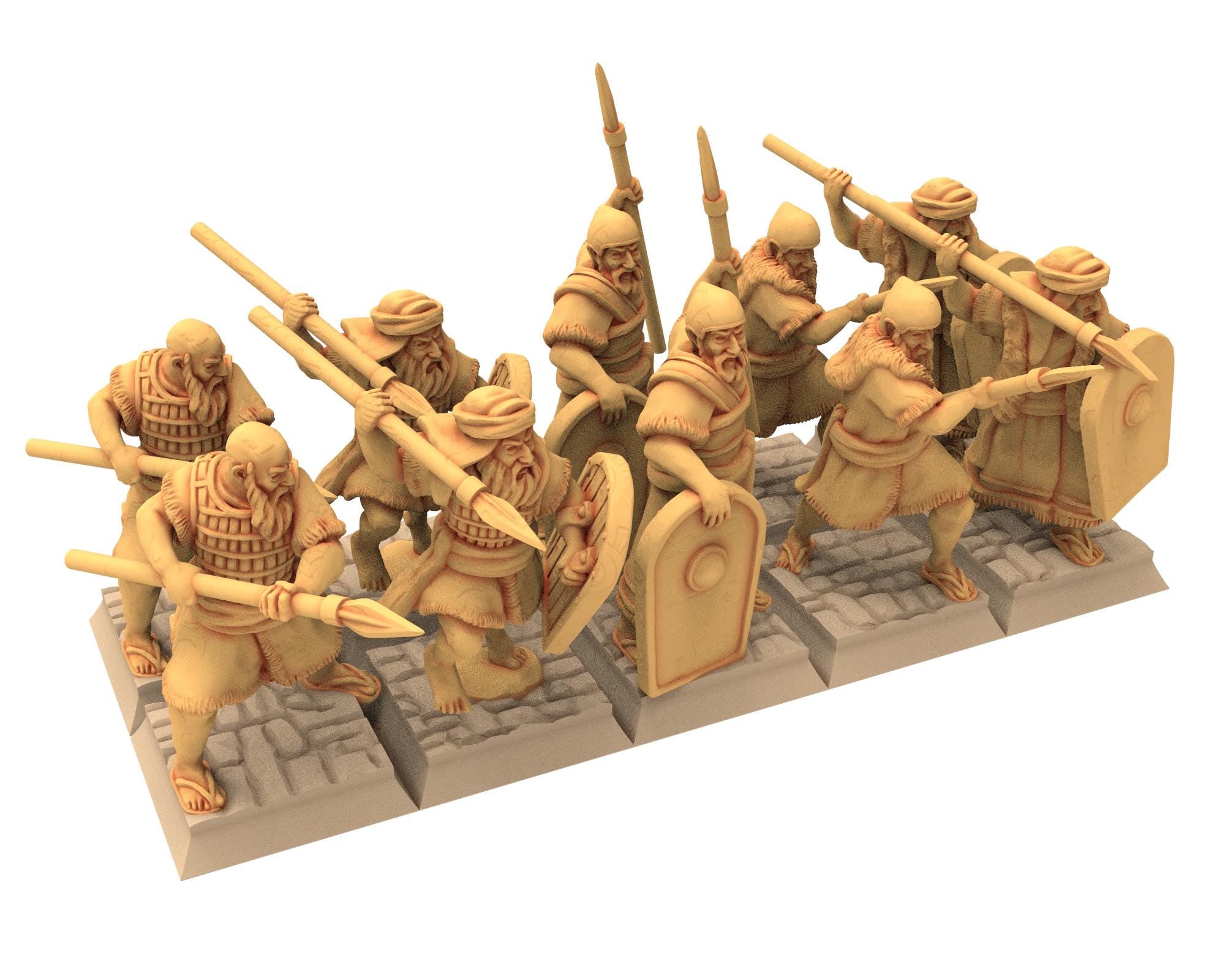 Biblical times - Ancient Hebrews - Spearmen - 28mm/15mm - Historical Wargame, Hail Caesar, DBA, DBM, Saga... RedCopper