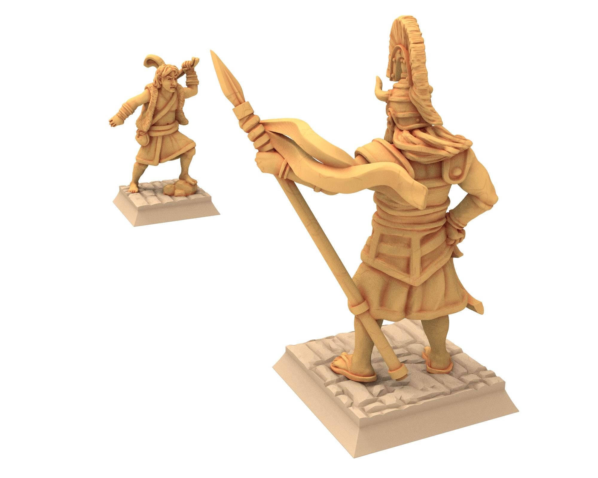 Biblical times - Ancient Hebrews - David vs Goliath Duel pose - 28mm/15mm - Historical Wargame, Hail Caesar, DBA, DBM, Saga... RedCopper