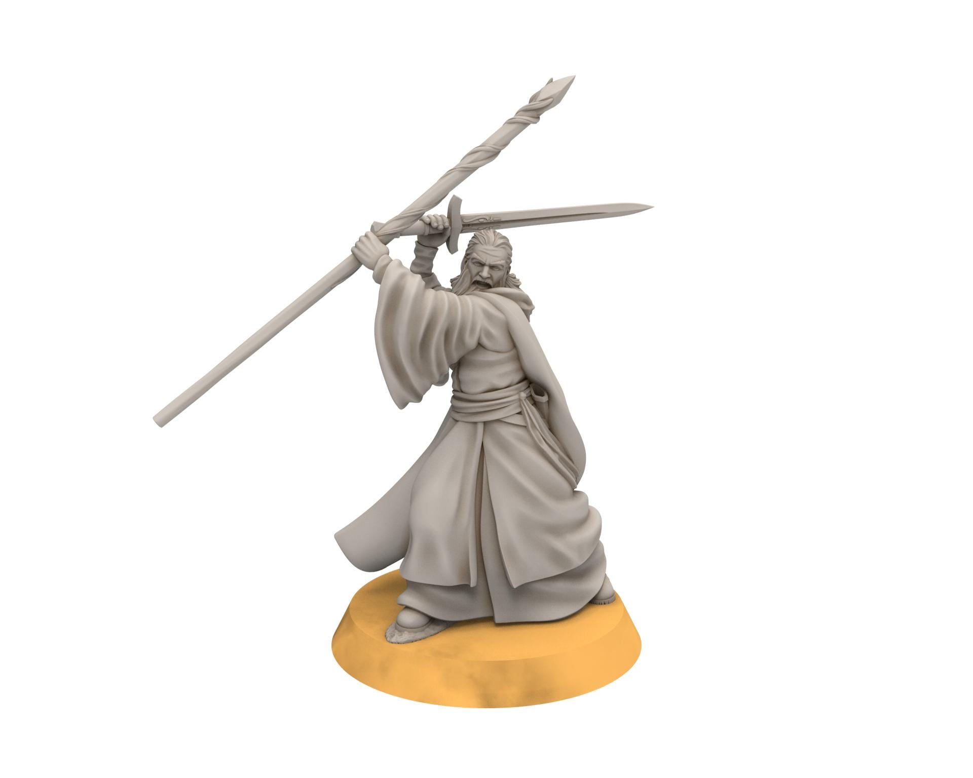 Mayar - Gaënale the Mage Withe Light, Davale, miniatures for wargame D&D, Lotr...