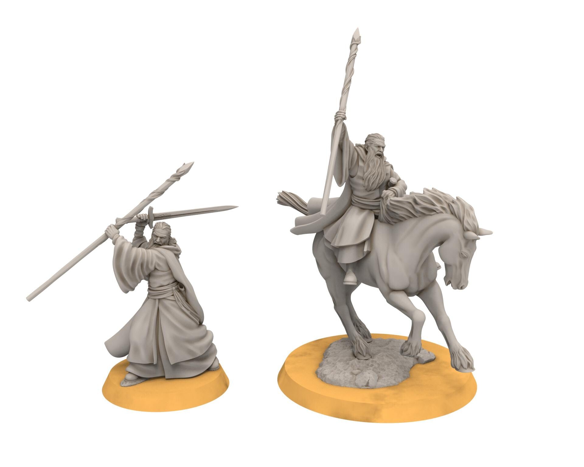 Mayar - Gaënale the Mage Withe Light, Davale, miniatures for wargame D&D, Lotr...