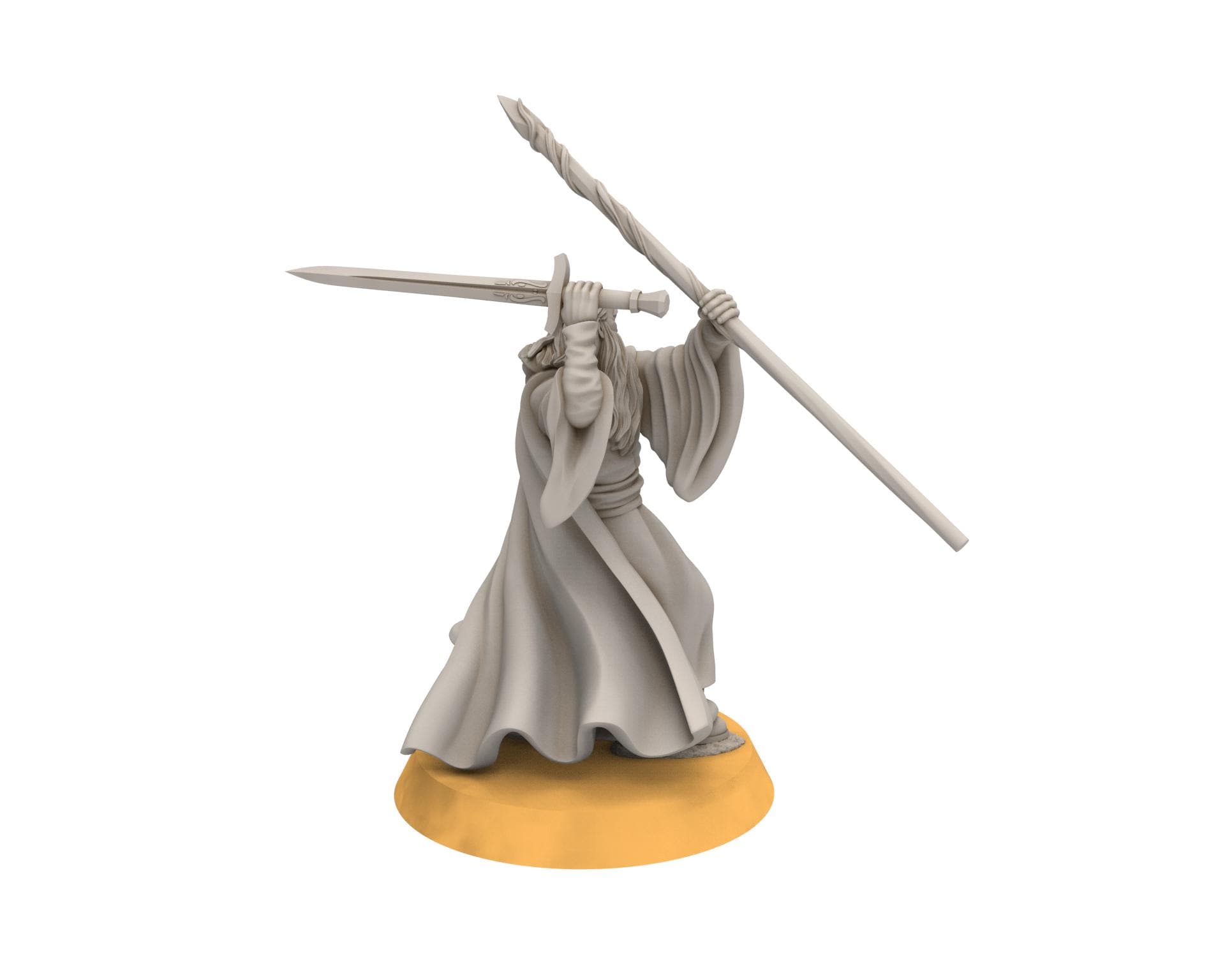Mayar - Gaënale the Mage Withe Light, Davale, miniatures for wargame D&D, Lotr...