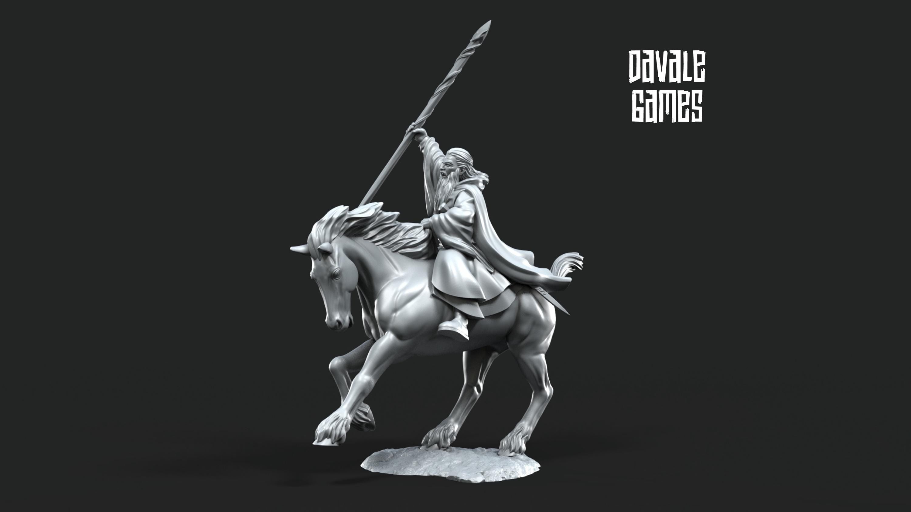 Mayar - Gaënale the Mage Withe Light, Davale, miniatures for wargame D&D, Lotr...