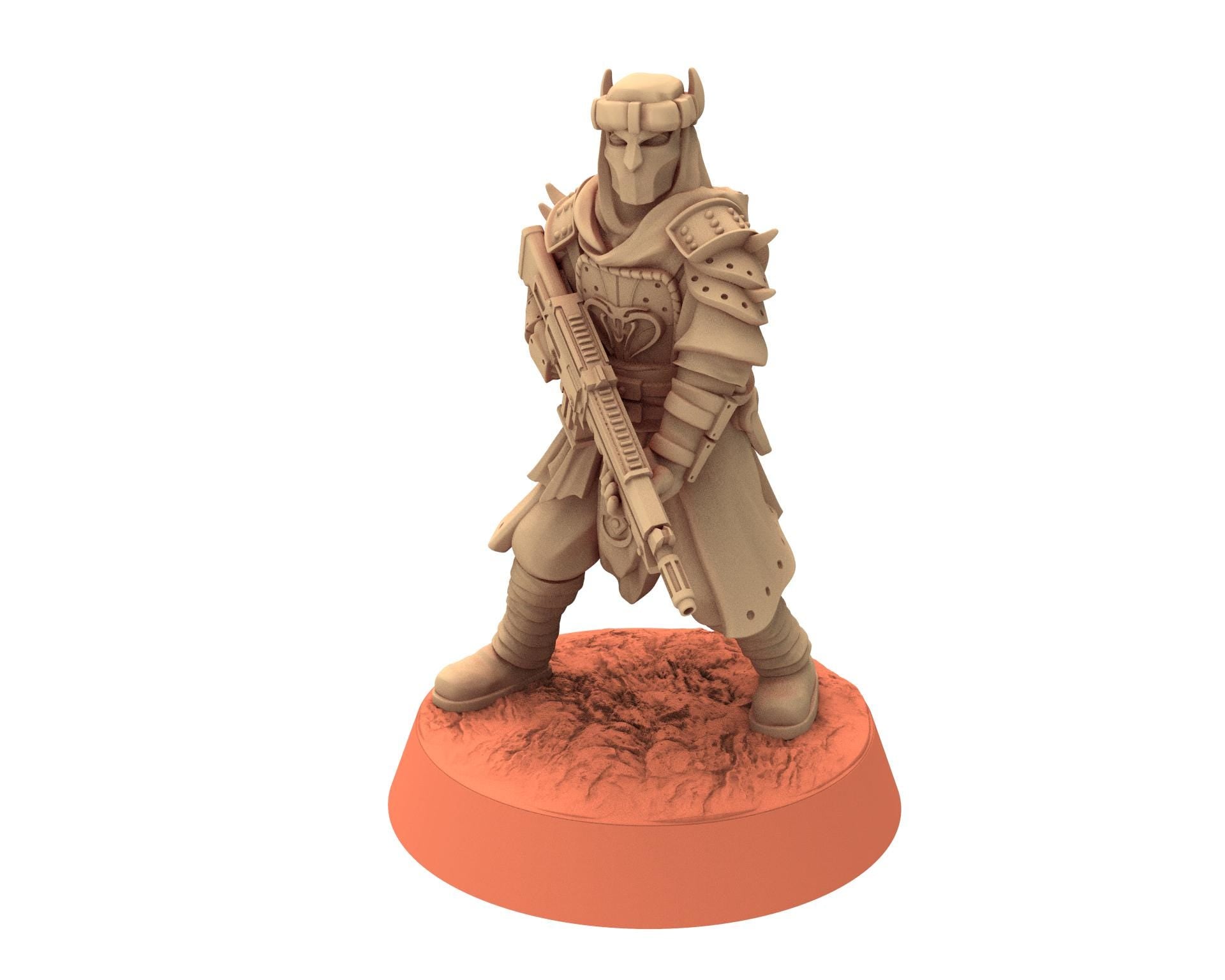 Desert Raiders - Elite infantry Imperial guard post apocalyptic, usable for tabletop futuristic wargame, Dune, Star wars Quatermaster 3D