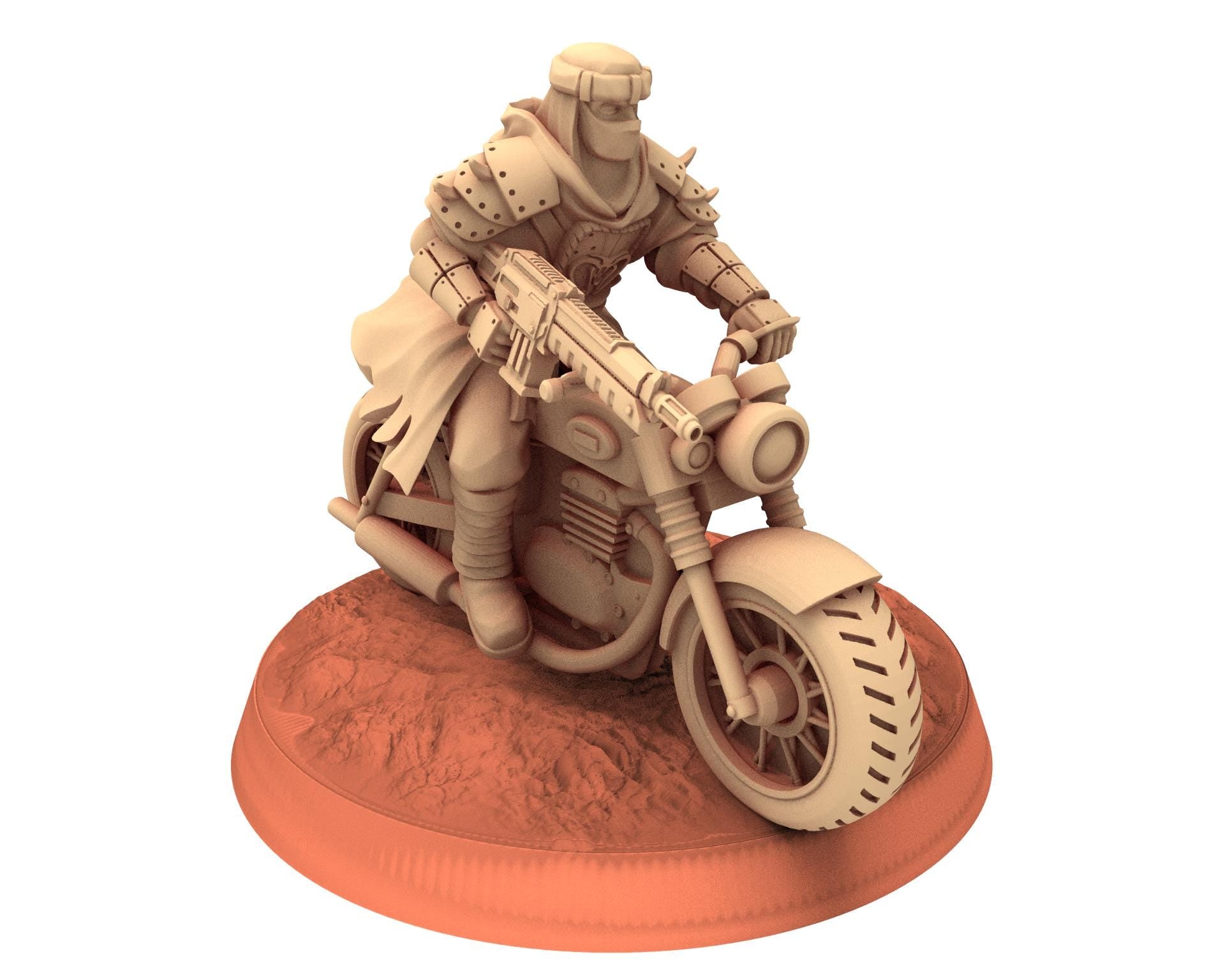 Desert Raiders - Main Cavalrymen Imperial guard post apocalyptic, usable for tabletop futuristic wargame, Dune, Star wars Quatermaster 3D