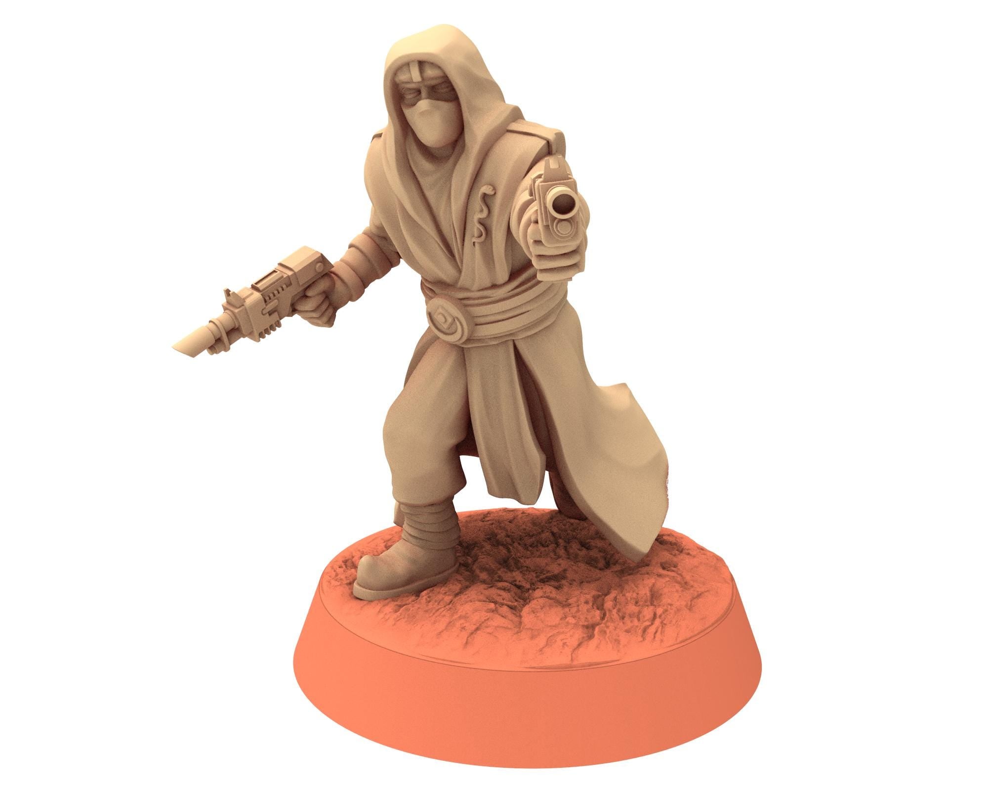 Desert Raiders - Assassin Killer Imperial guard post apocalyptic, usable for tabletop futuristic wargame, Dune, Star wars Quatermaster 3D